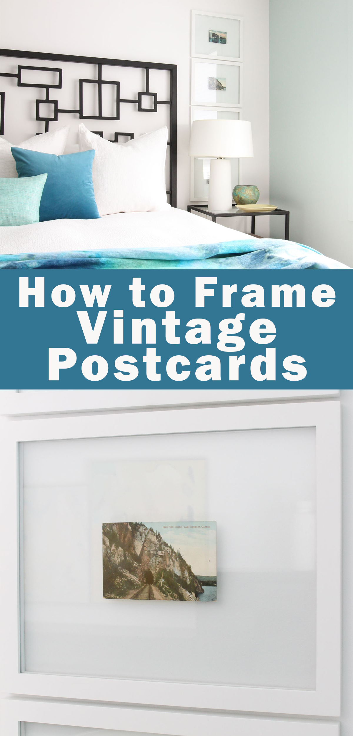 How to Frame Vintage Postcards