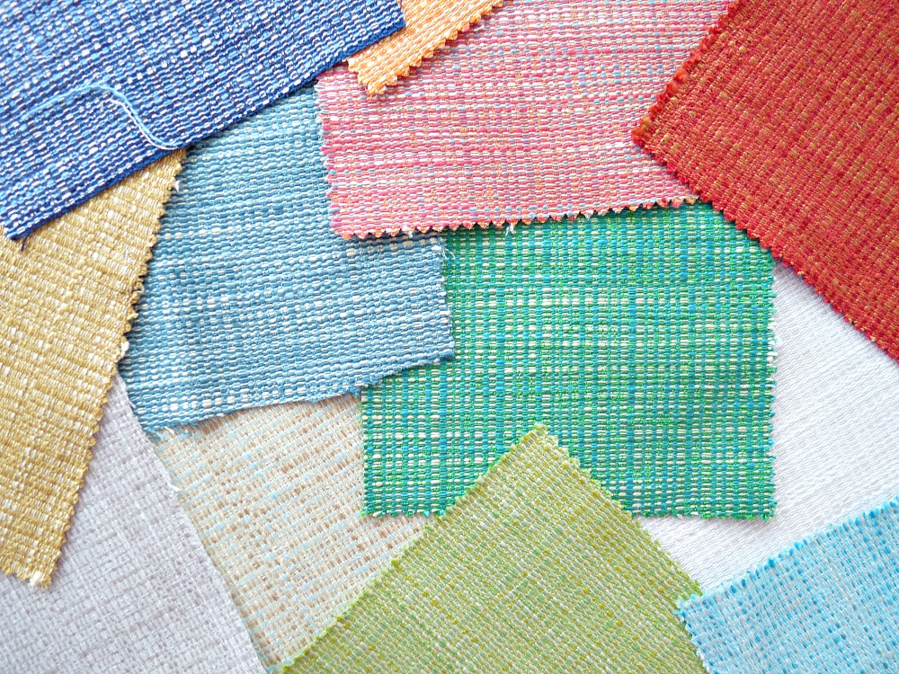 Colorful Tweed Fabric Samples