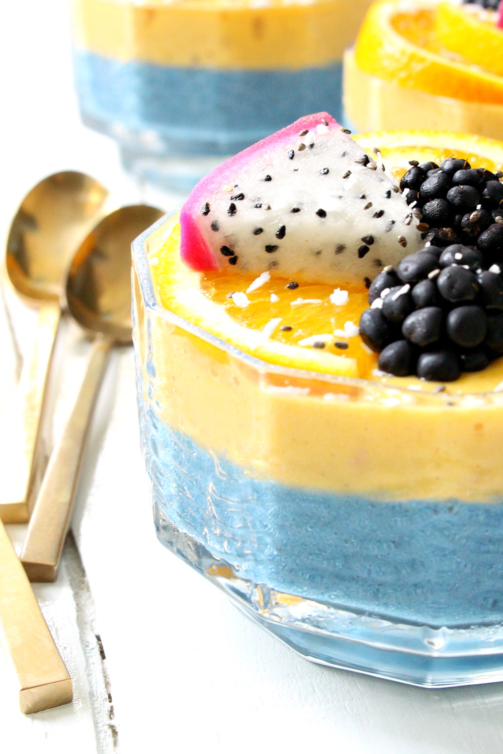 pumpkin and blue majik smoothie bowl