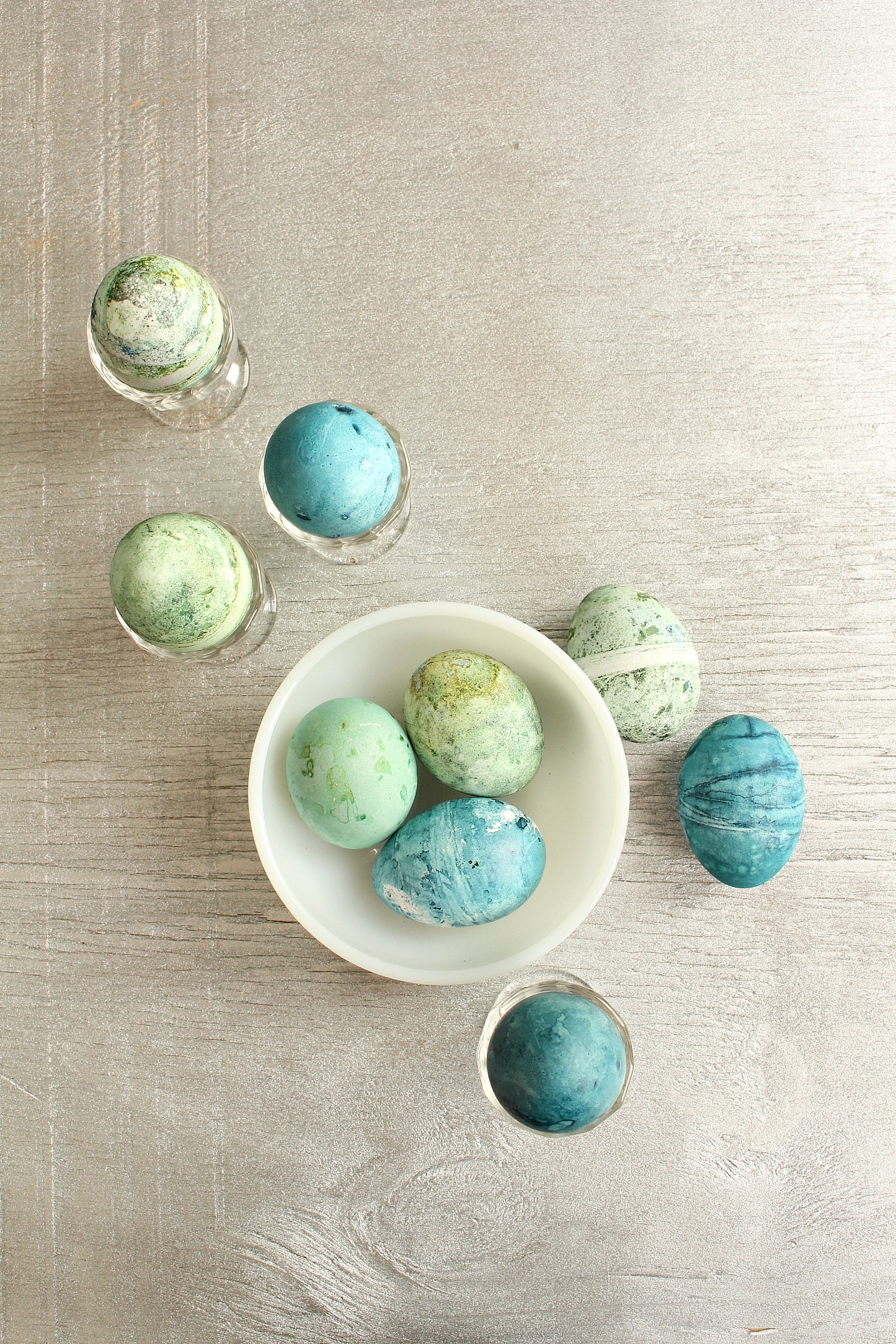 Cabbage Dyed Eggs