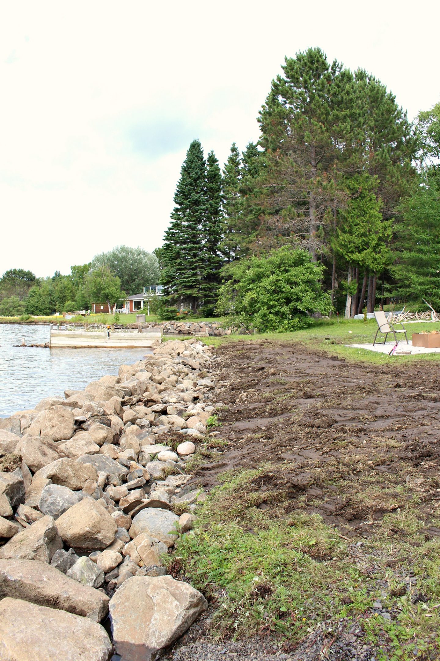 Stone Shore Erosion Structure: How to Save a Lakefront Lawn from Shore Erosion