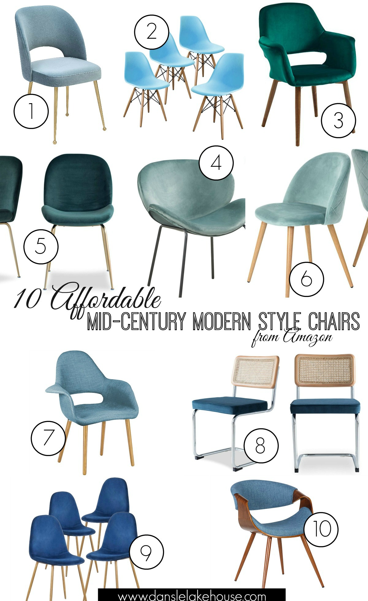 New Grey Velvet Dining Chairs + 10 Affordable Mid-Century Modern Inspired Dining Chairs