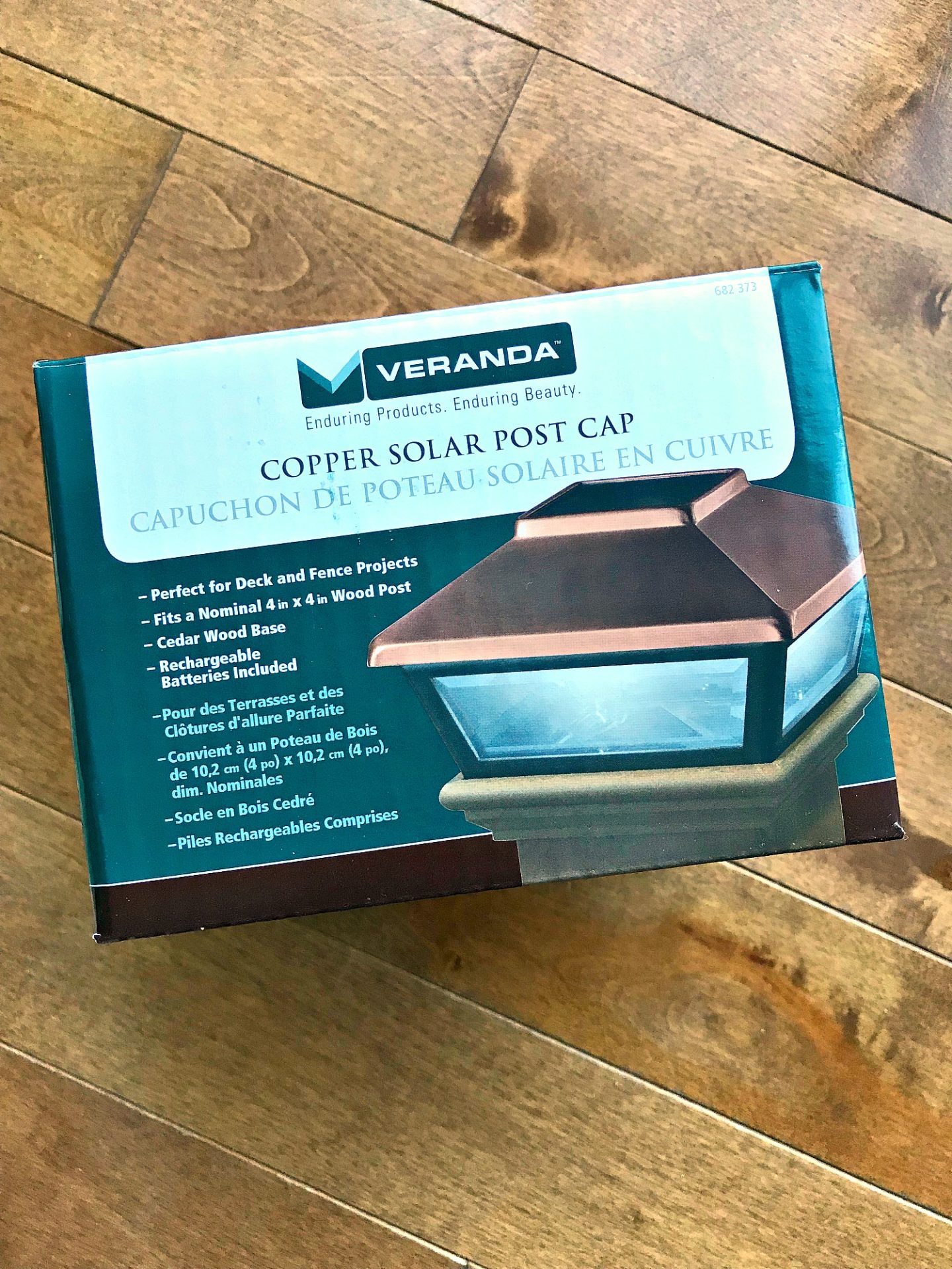 Olympic Black Deck Stain in Mystic Black and Veranda Copper Solar Deck Caps | Staining the Deck Black with Dans le Lakehouse