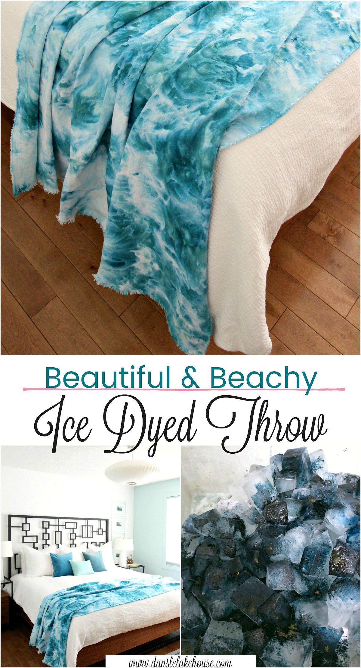 DIY Ice Dye Throw Blanket | How to Ice Dye