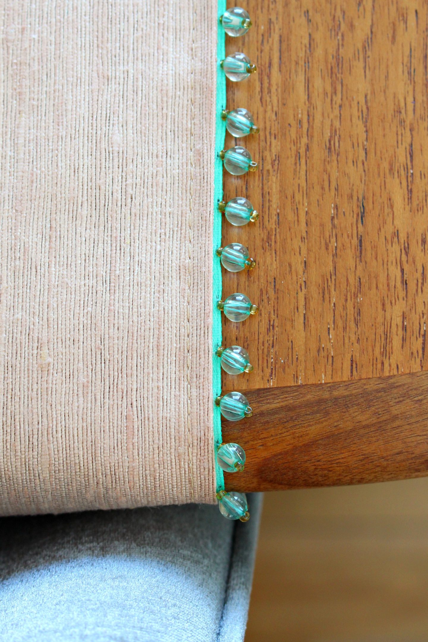 DIY Table Runner with Beaded Trim