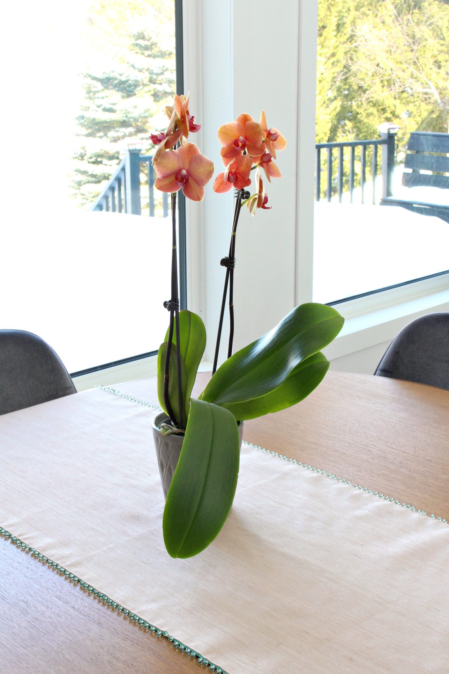 DIY Table Runner with Beaded Trim