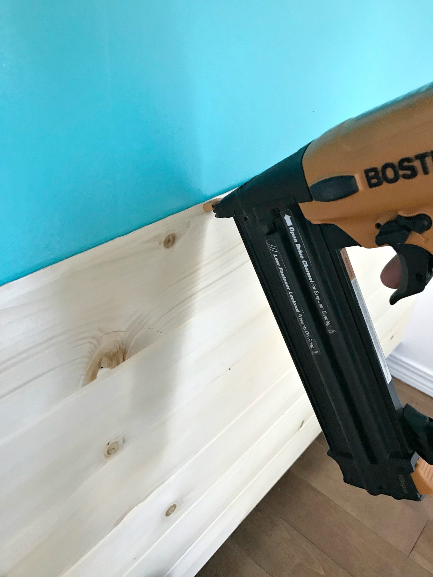 How to Install Tongue and Groove Paneling on Kitchen Cabinets (+ New Teal Cabinet Color!)