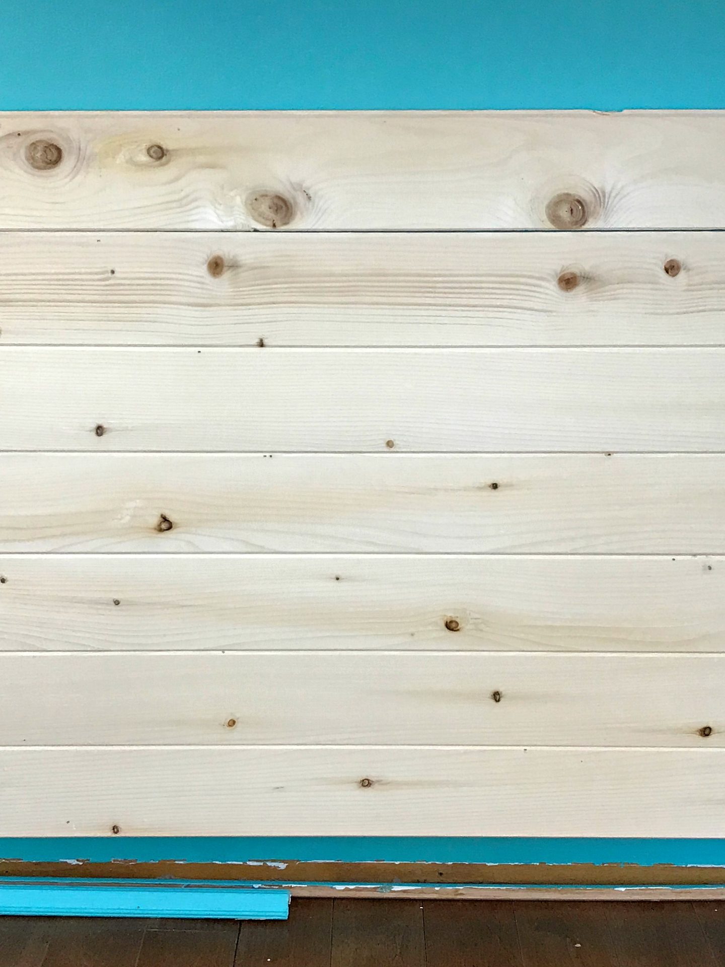 How to Install Tongue and Groove Paneling on Kitchen Cabinets (+ New Teal Cabinet Color!)