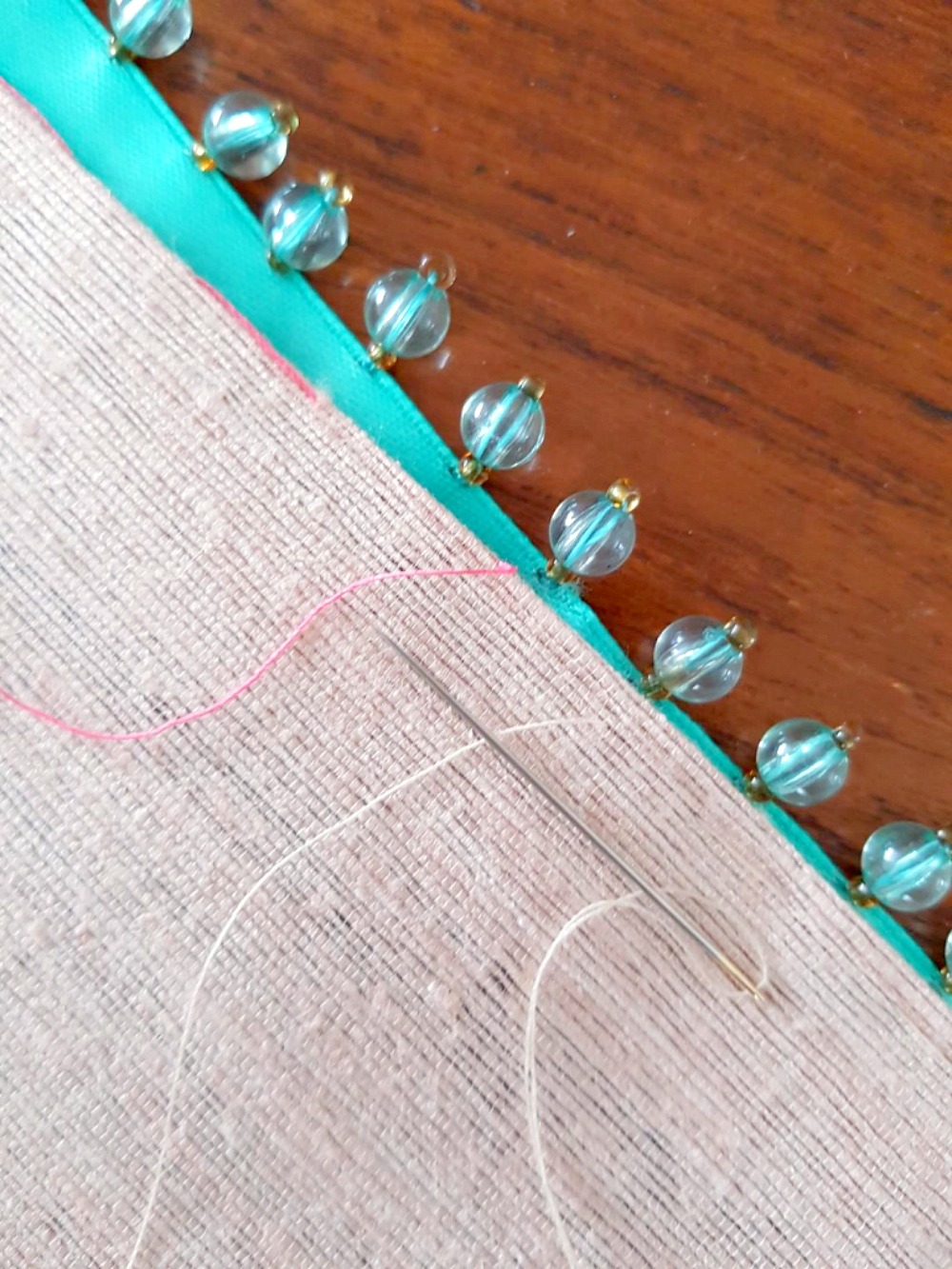 How to Sew a DIY Table Runner with Beaded Trim