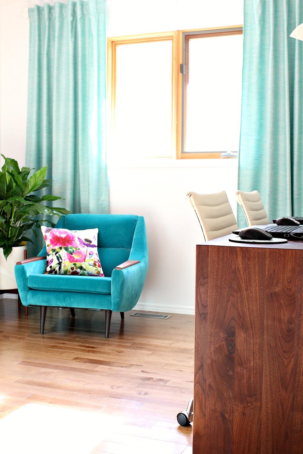 Turquoise Drapes DIY