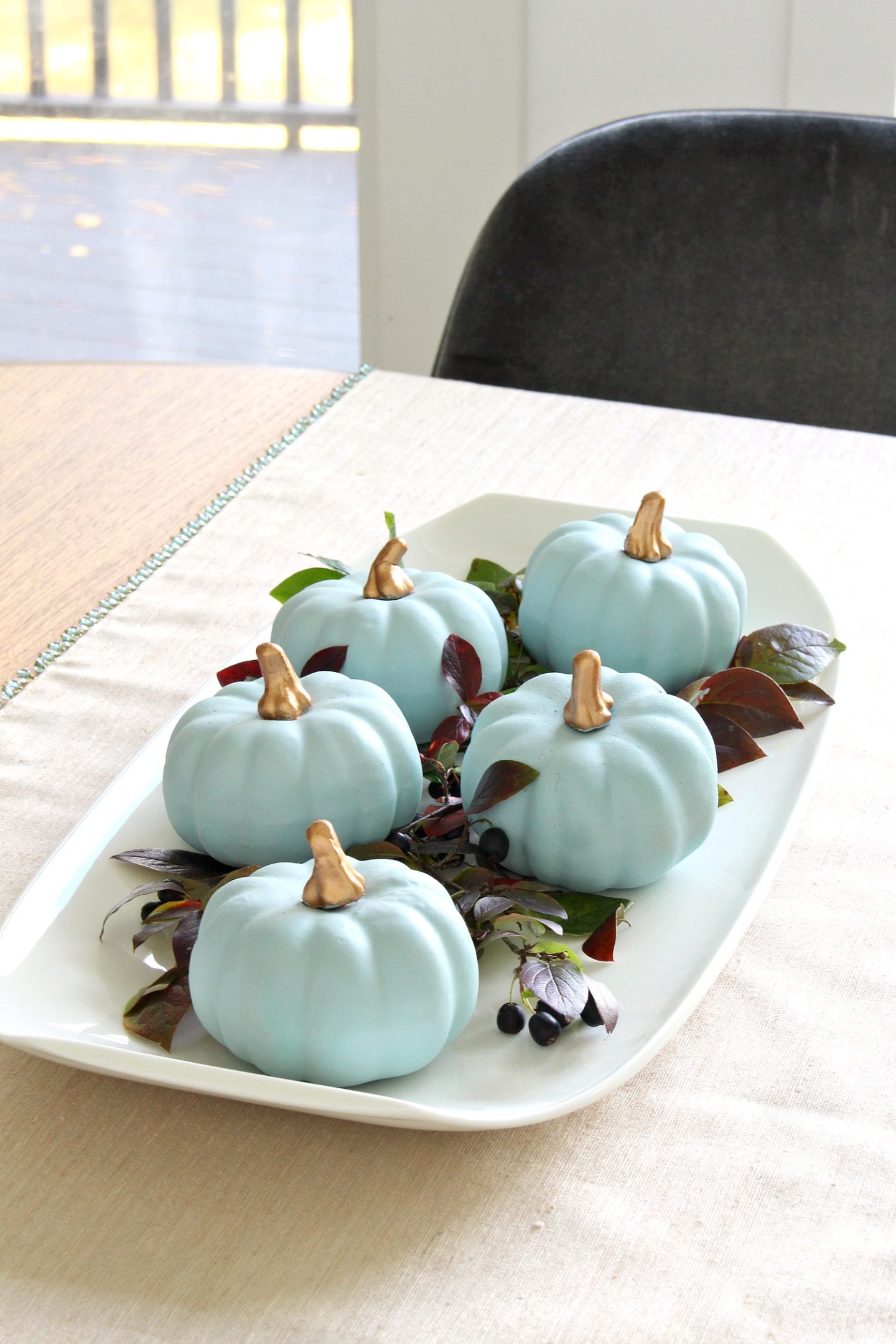 DIY Chalk Painted Pumpkins | Make Blue/Grey Heirloom Pumpkins!