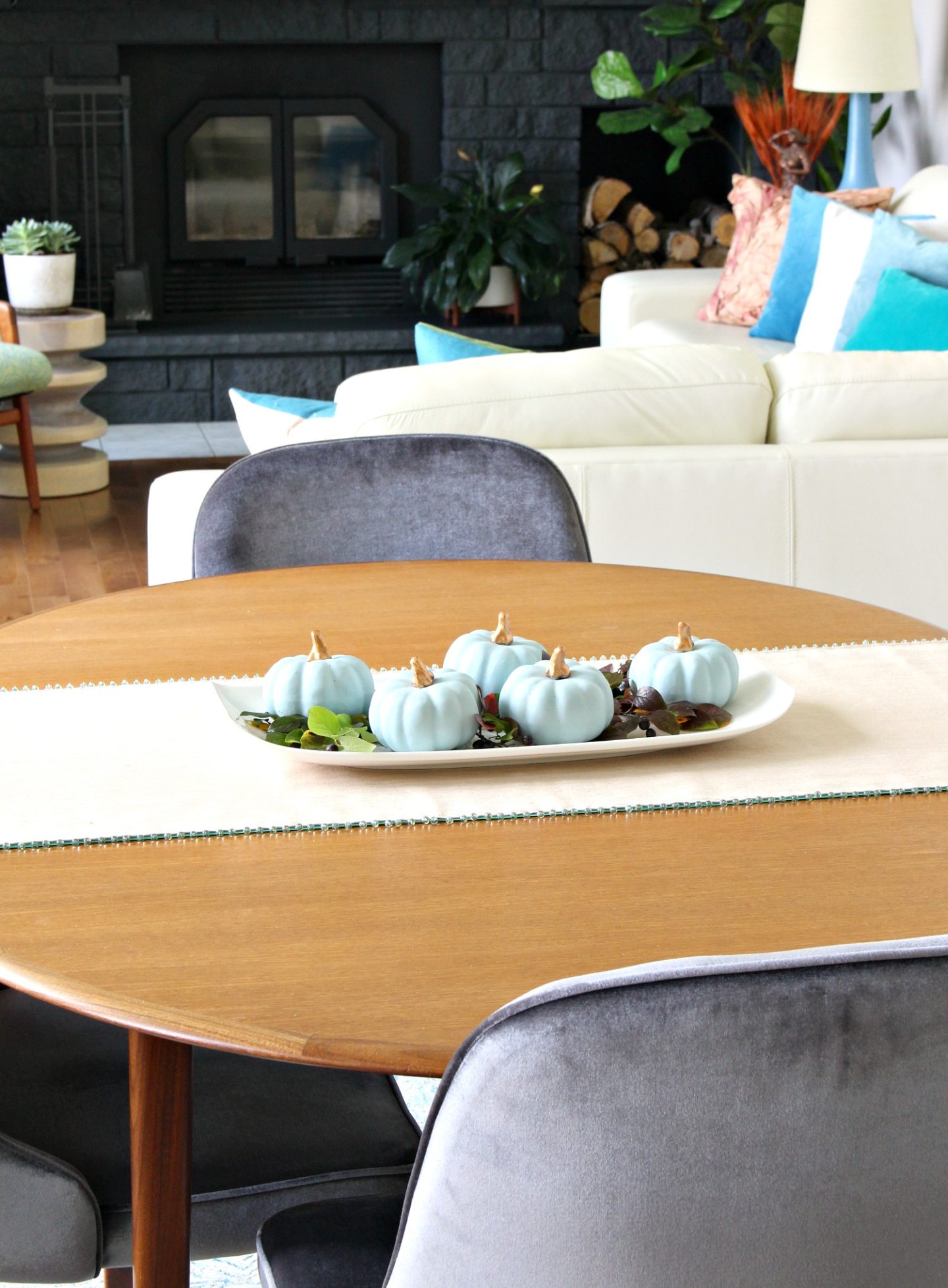 DIY Chalk Painted Pumpkins | Make Blue/Grey Heirloom Pumpkins!