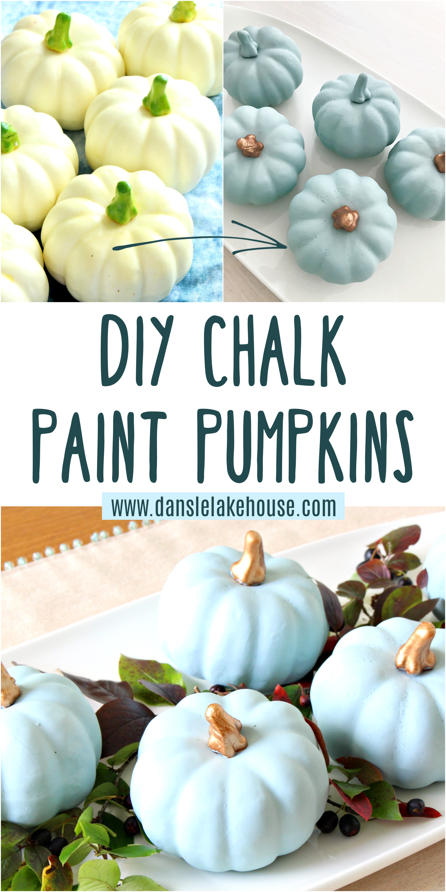 DIY Chalk Paint Pumpkins