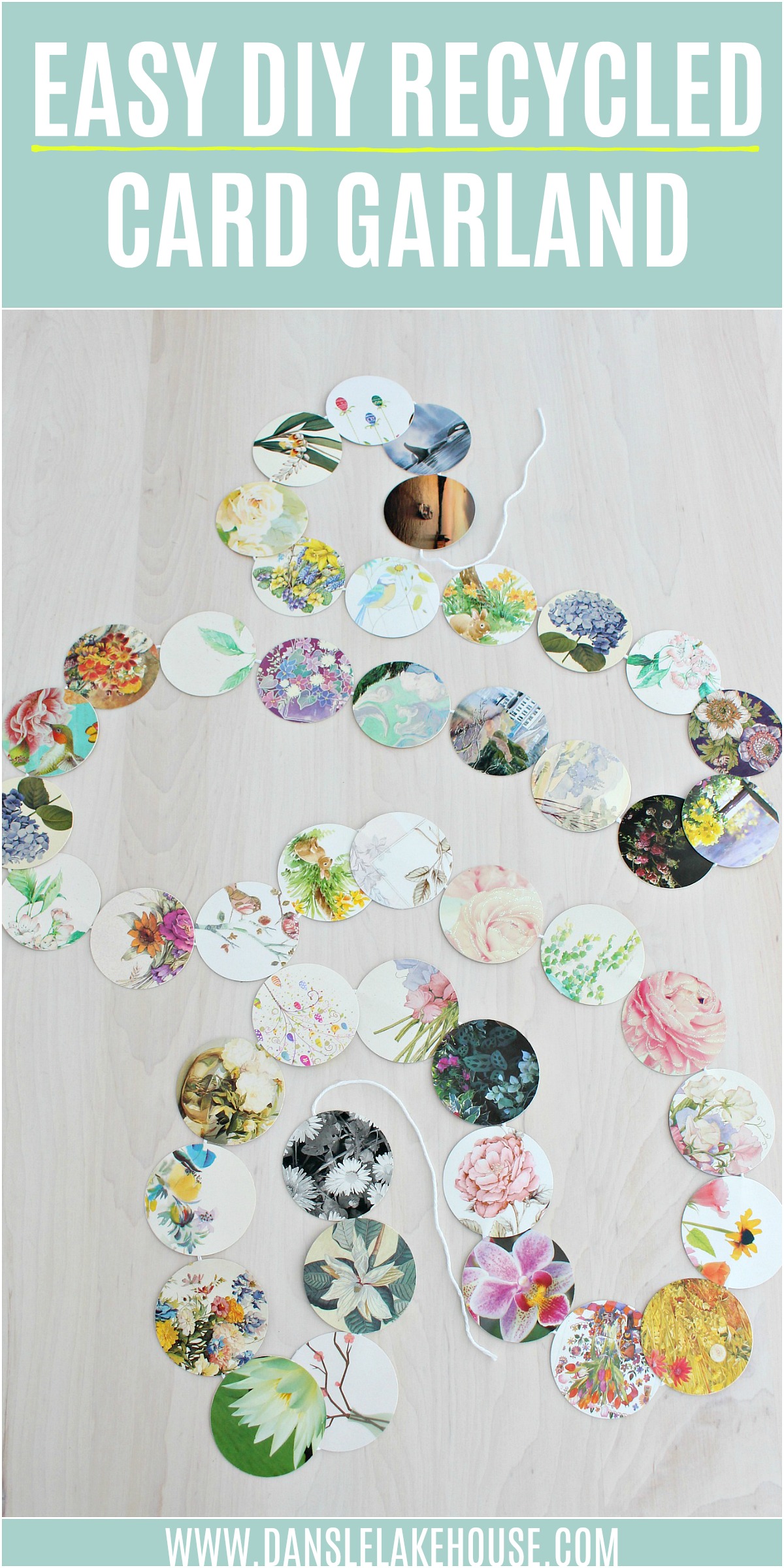 Easy DIY Recycled Card Garland