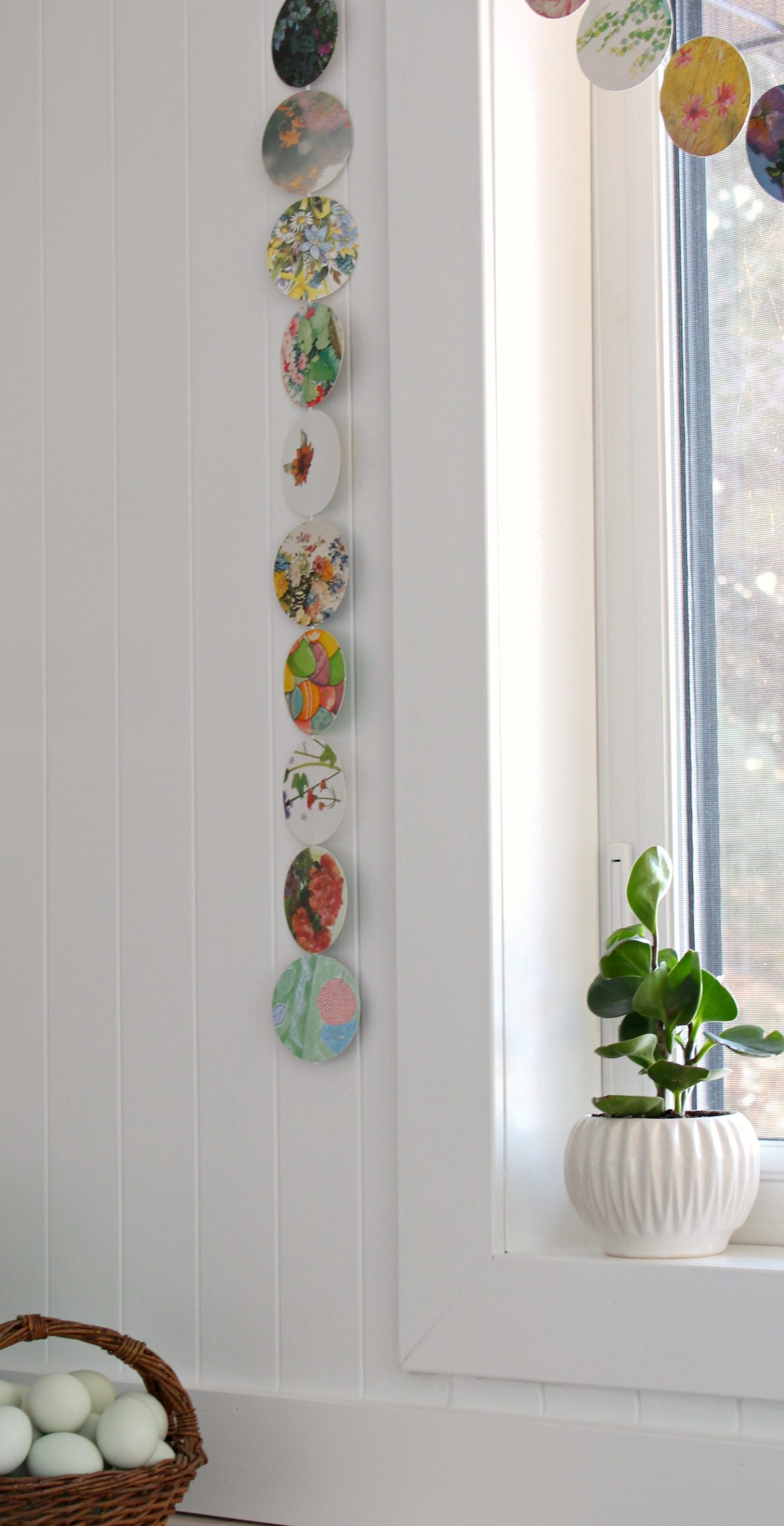 DIY Recycled Card Garland for Spring