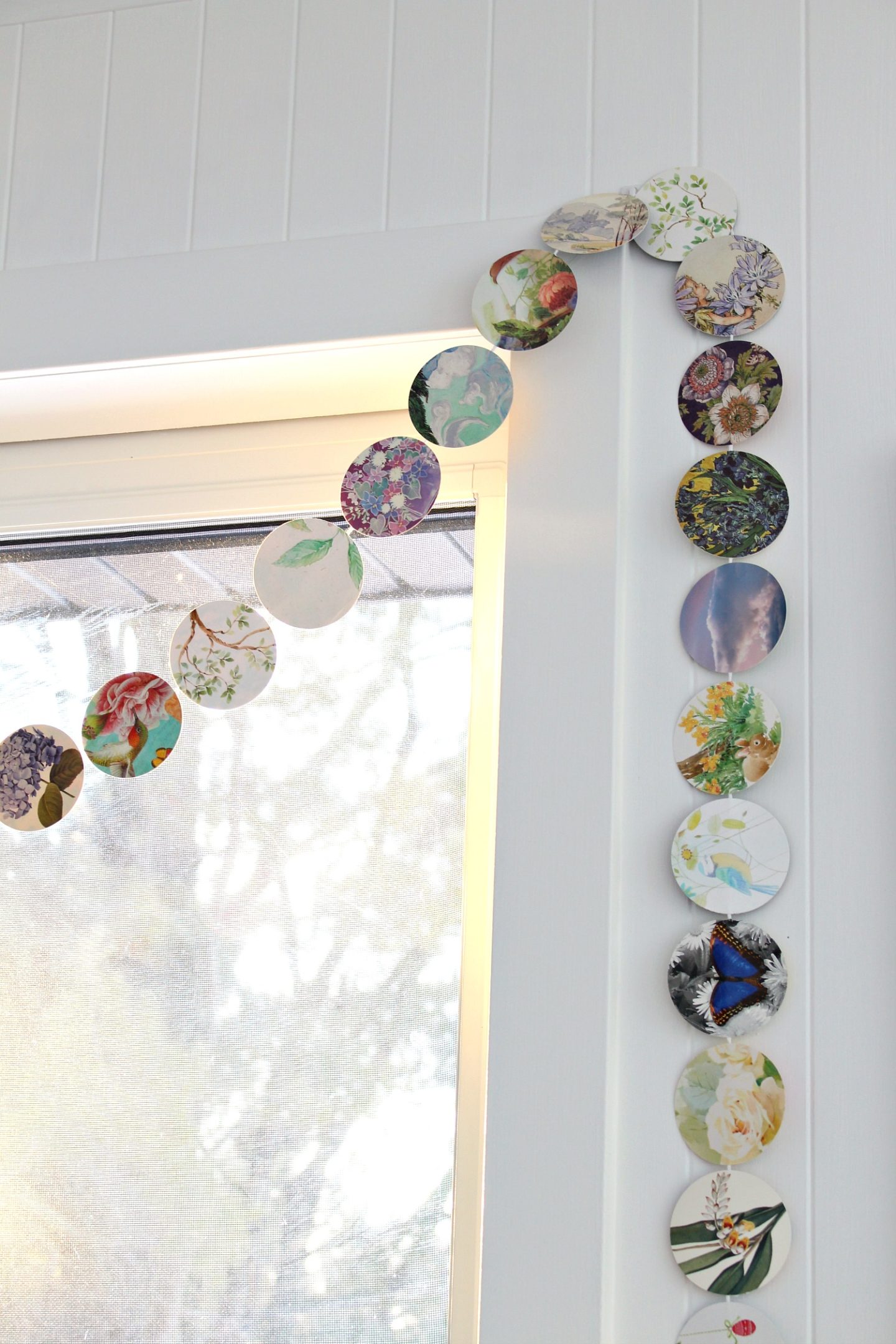 DIY Recycled Card Garland for Spring