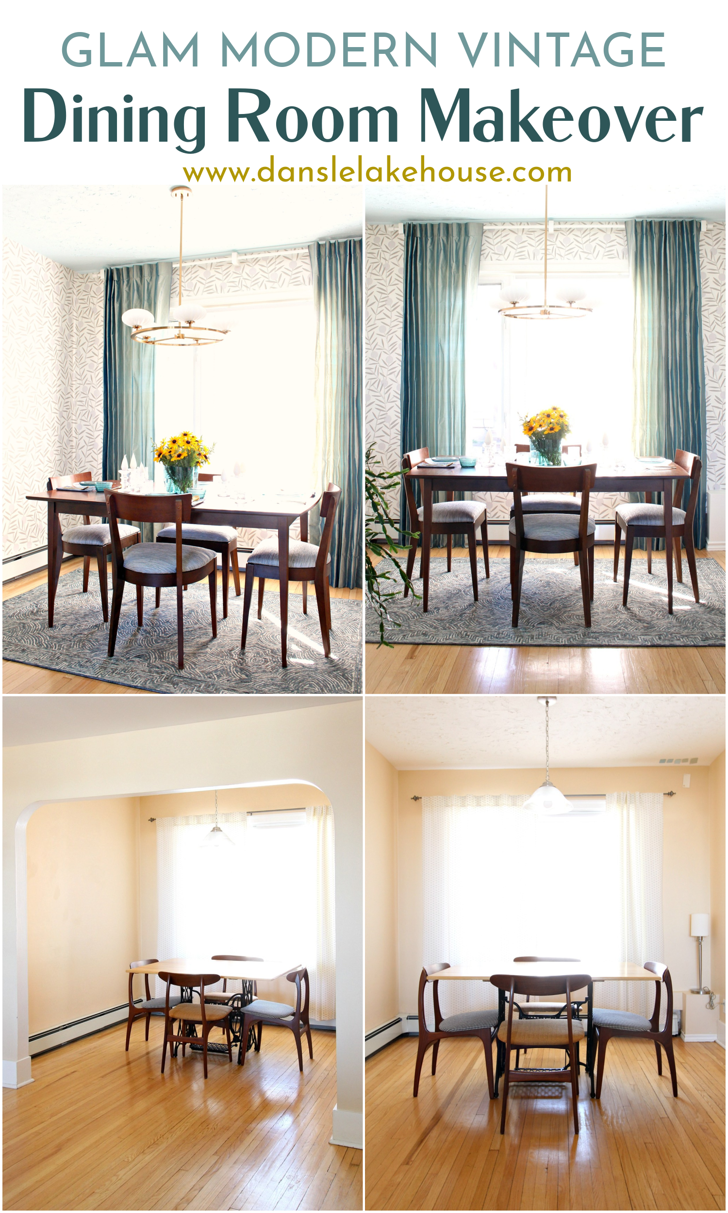 Glam Modern Vintage Dining Room Makeover