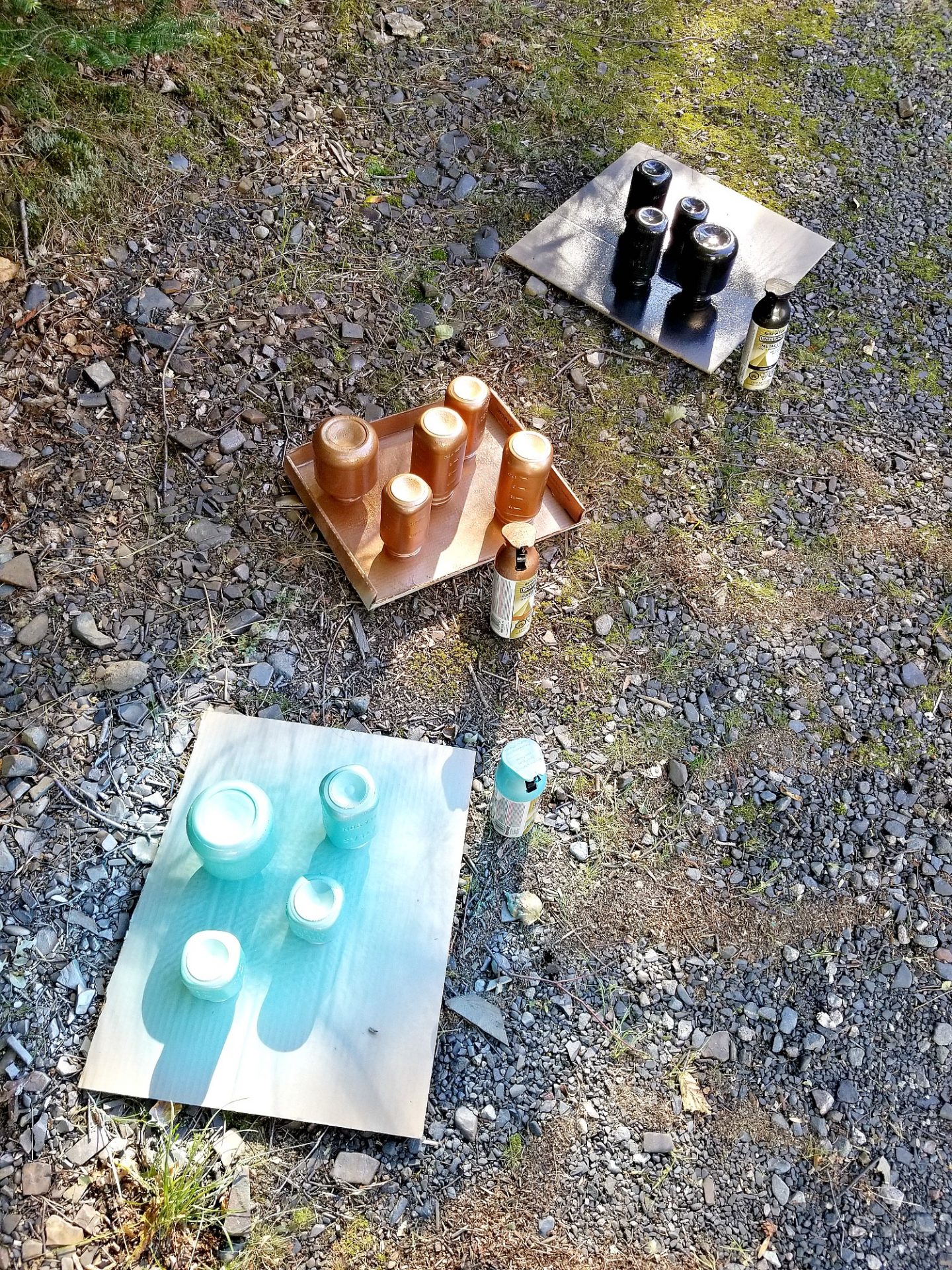 Spray Painted Mason Jars Craft