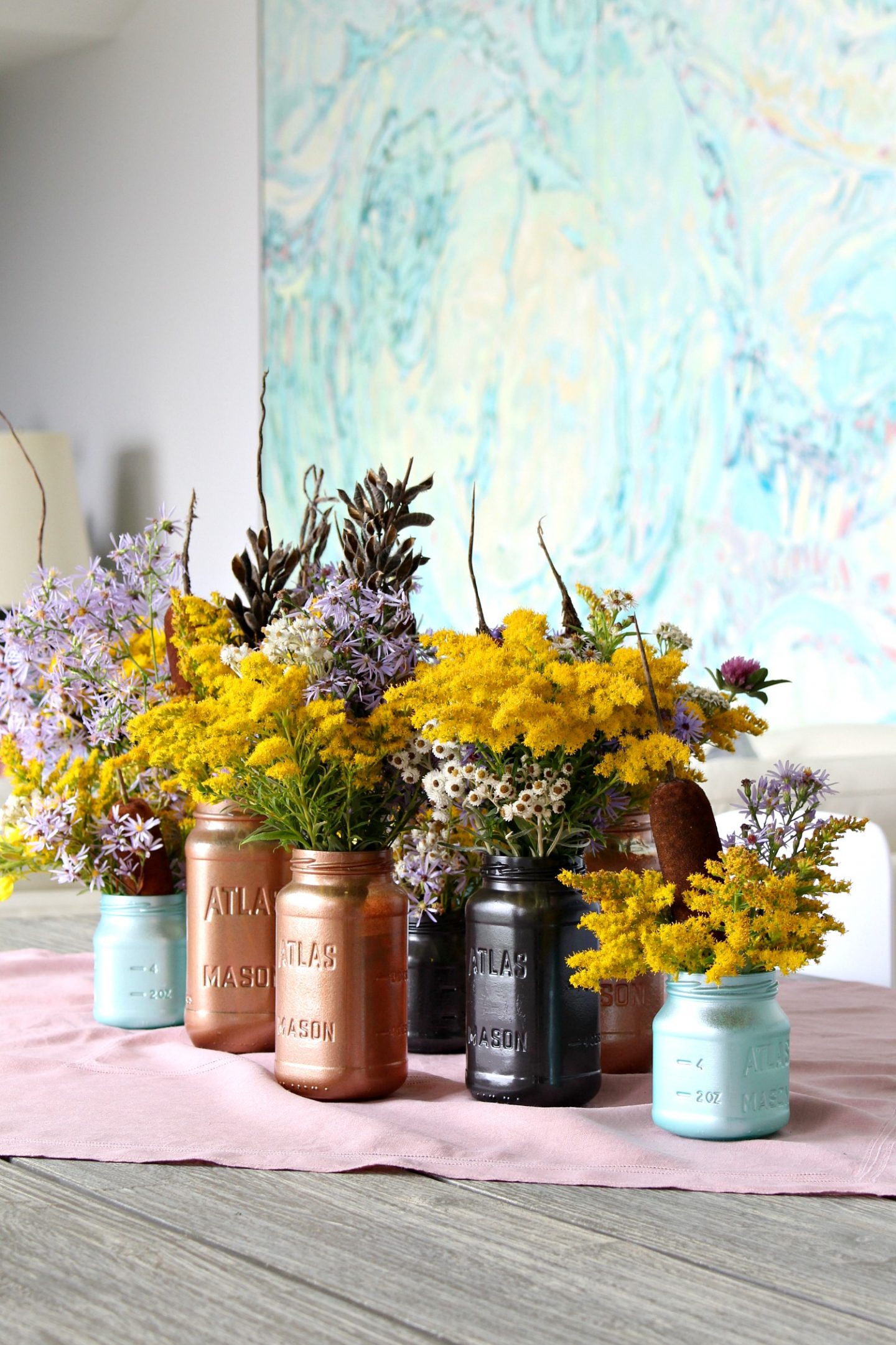 Upcycled Jars as Vases
