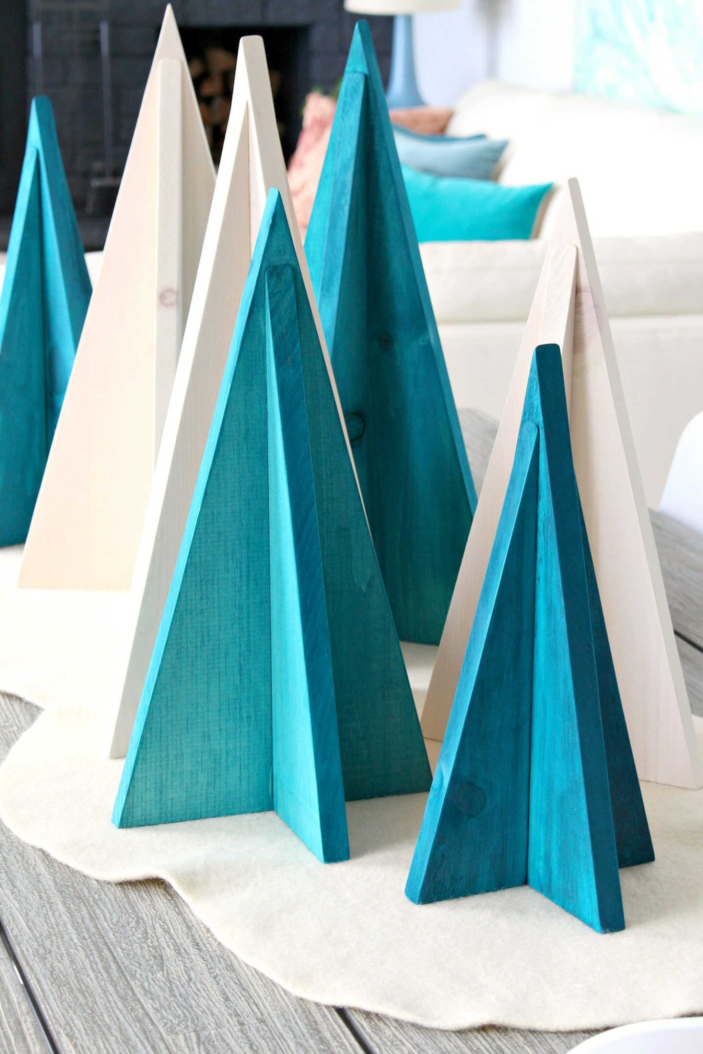 Faux Snow Table Runner for Christmas