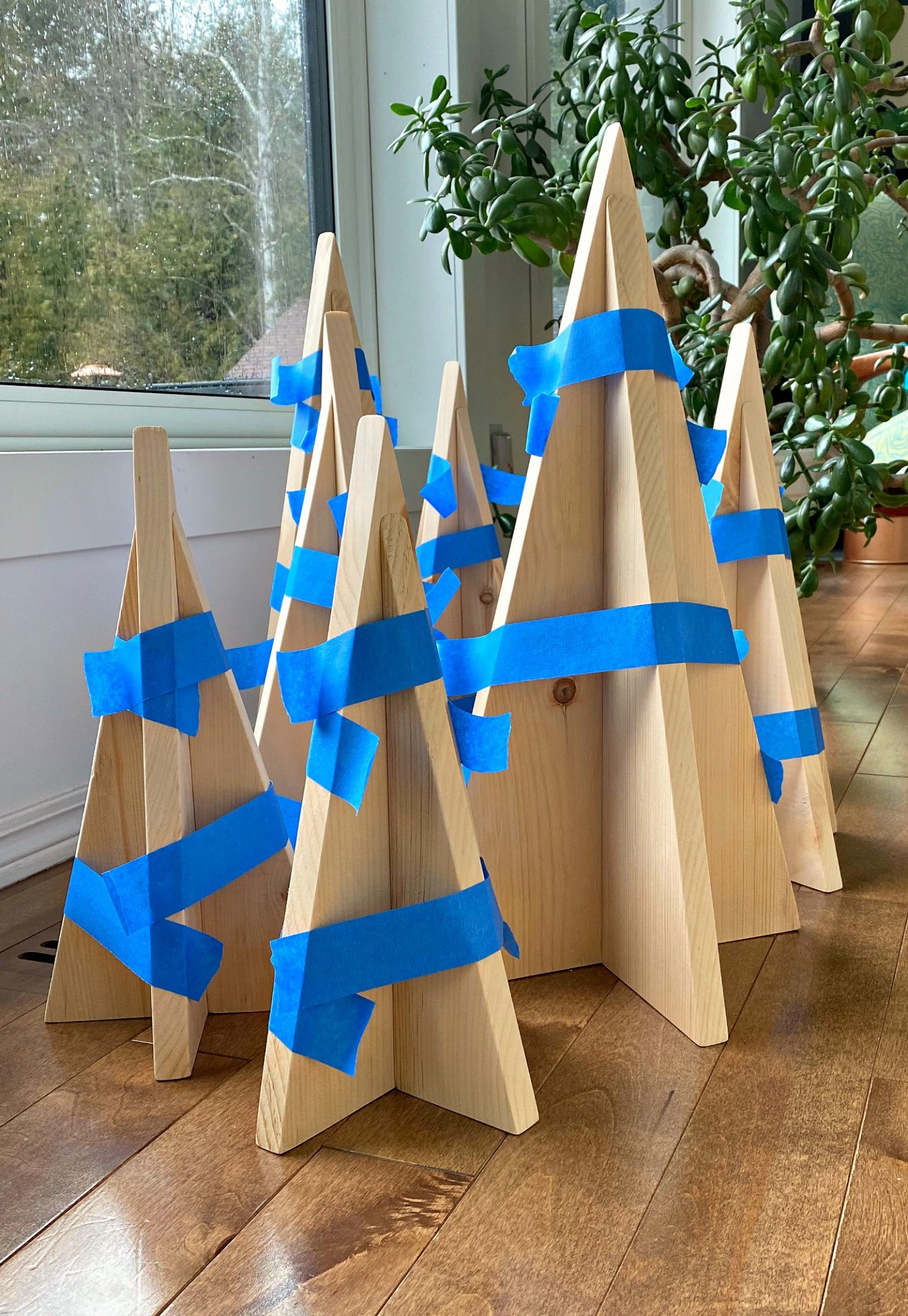 DIY Wood Christmas Trees - Make Your Own Wood Tabletop Trees!