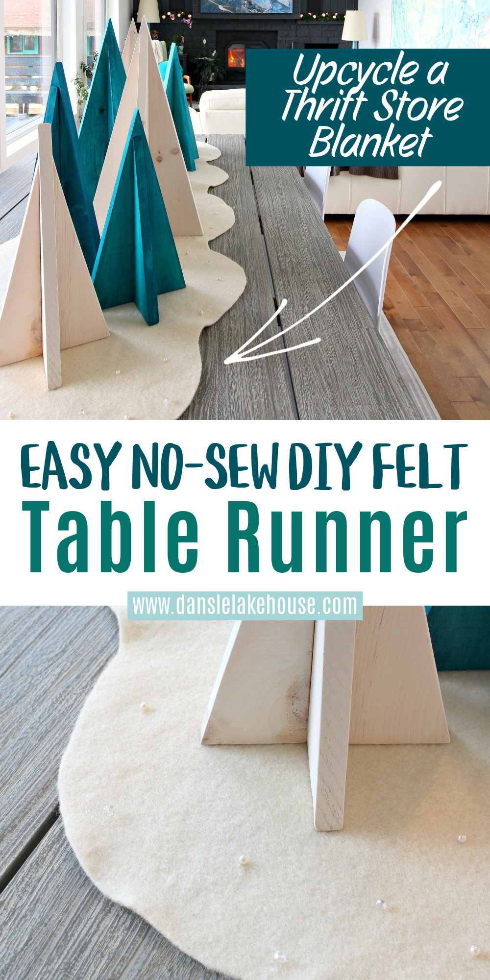 no sew DIY felt table runner