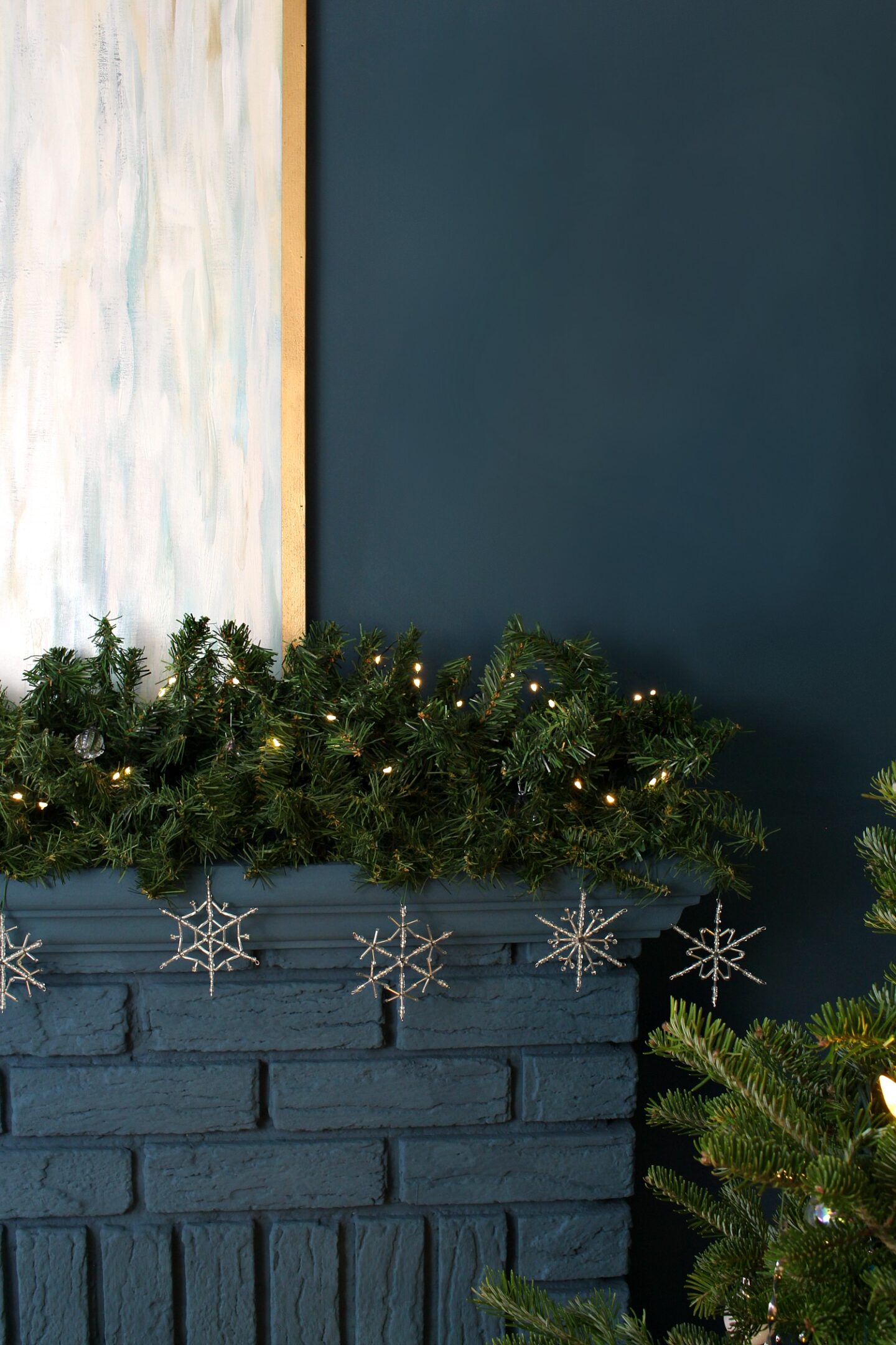 Faux Evergreen Mantel Garland