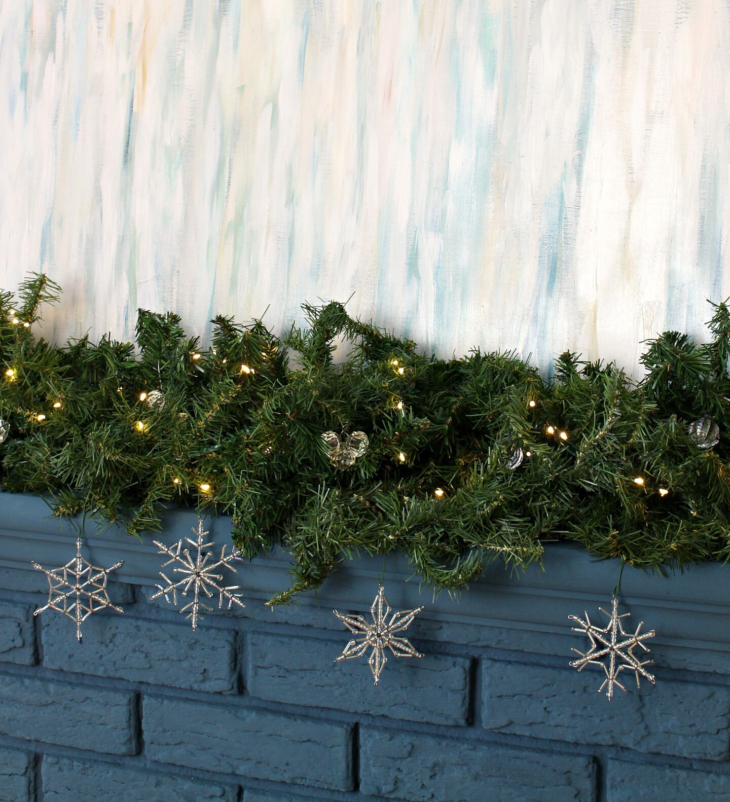 Winter Inspired Mantel Garland