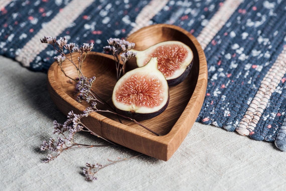 Heart Shaped Wooden Bowl