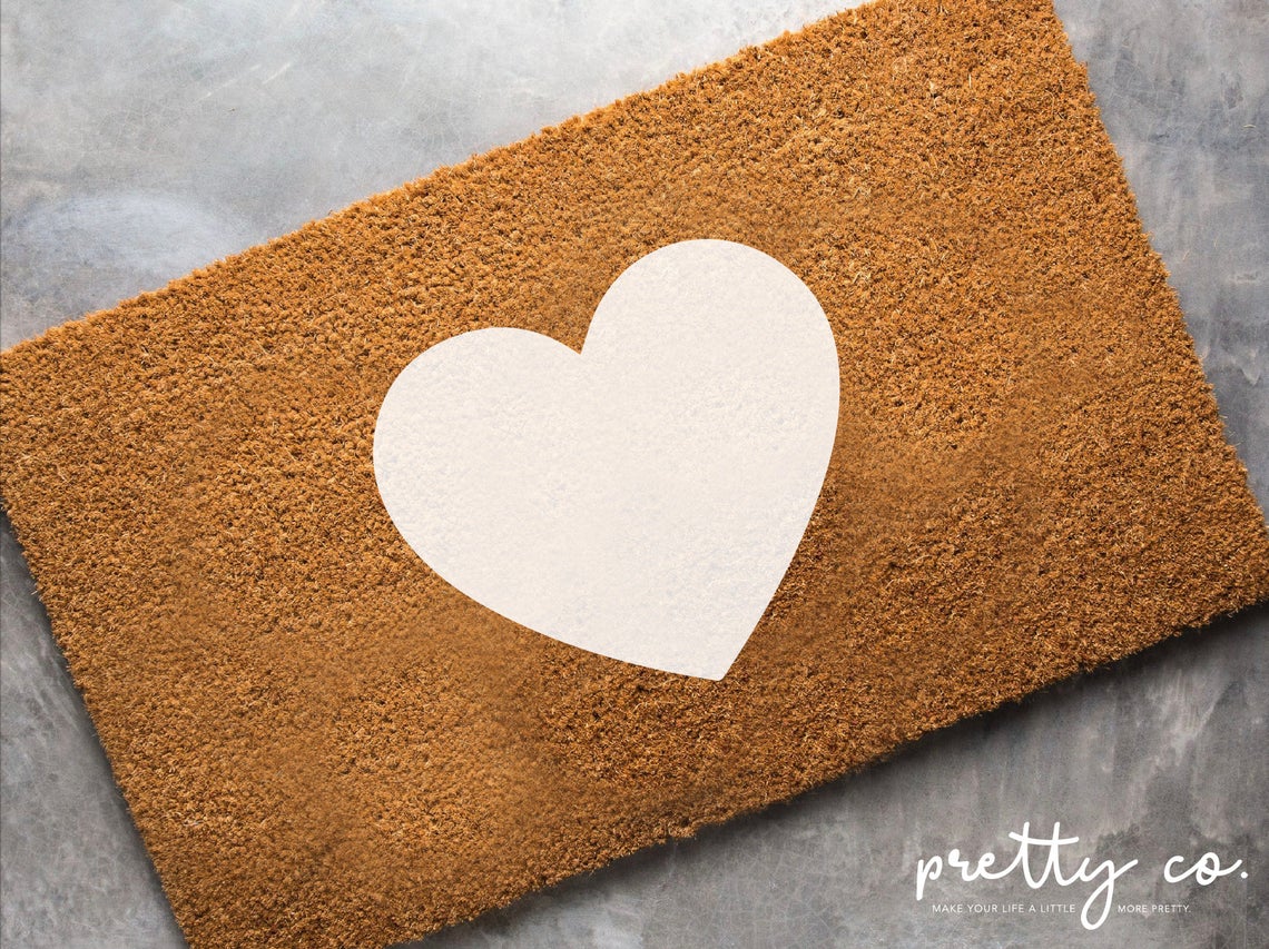 Modern Valentine's Front Door Mat