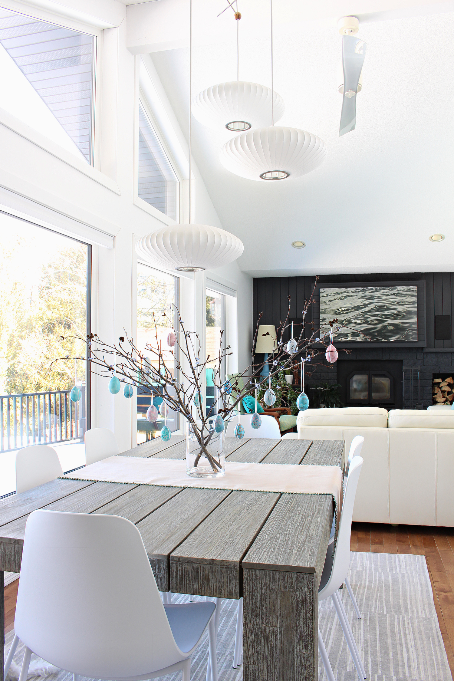 Colorful Easter egg tree DIY