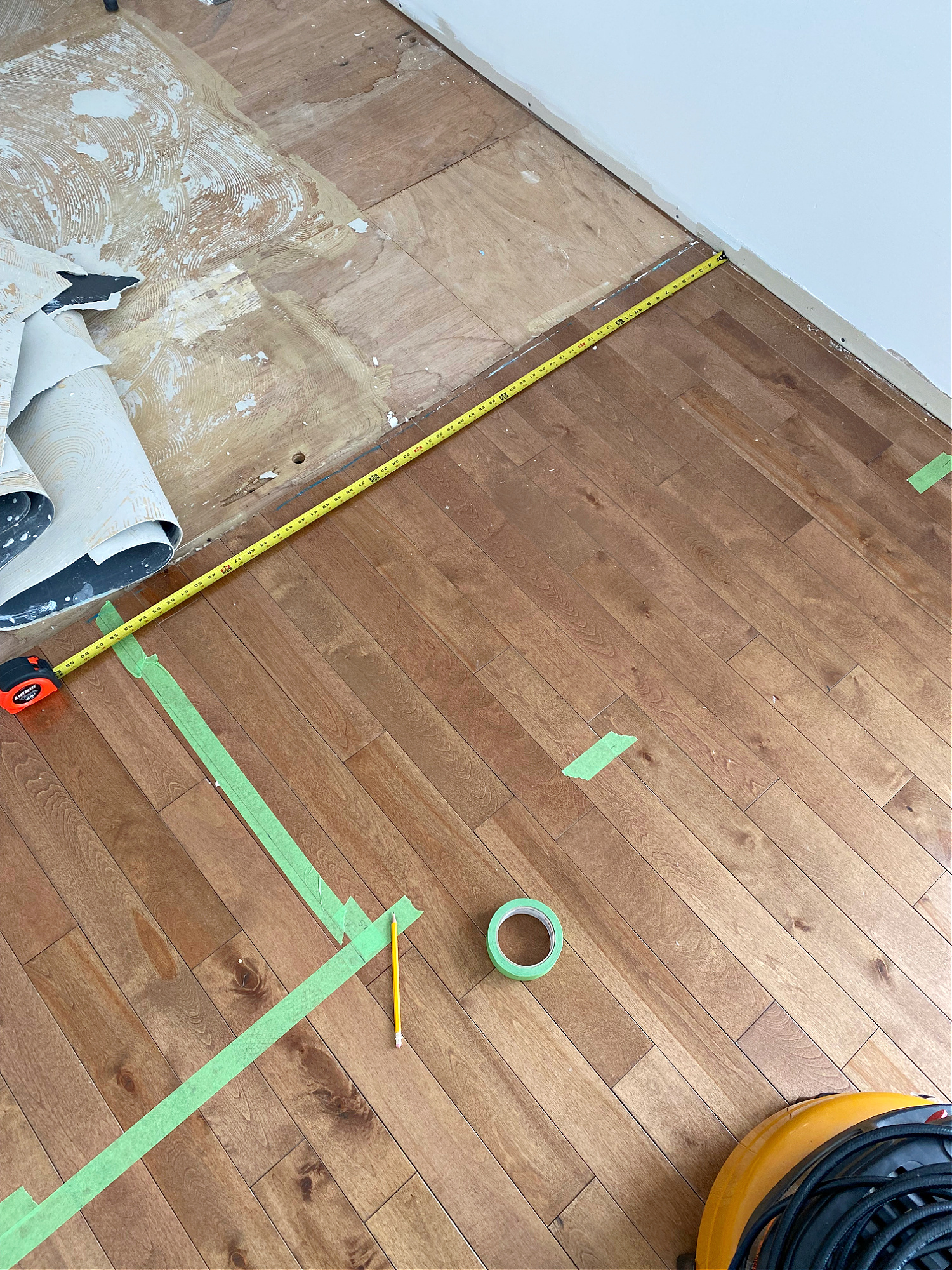 Cutting Across Hardwood Floors