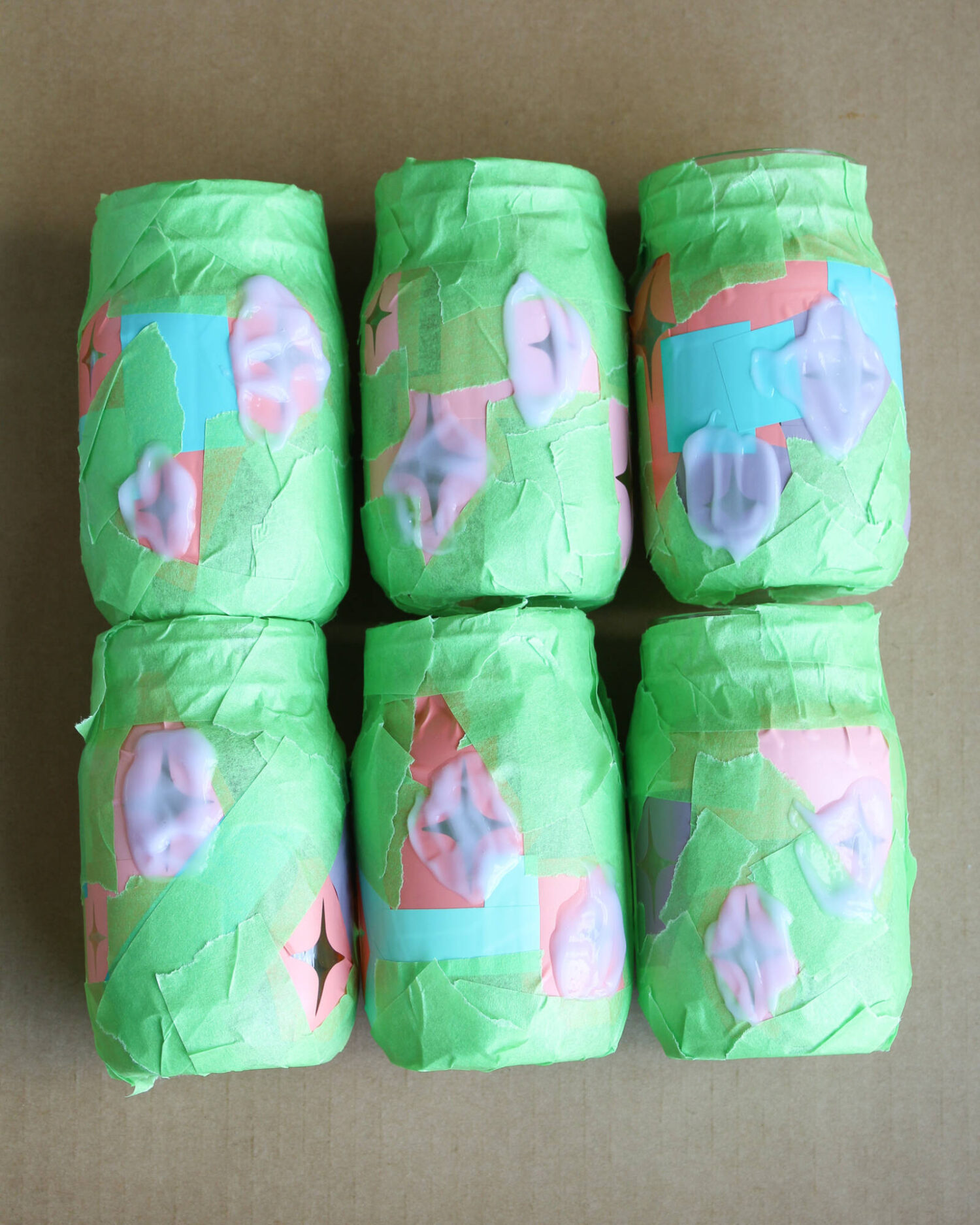 Etched Stars on Glass Jars