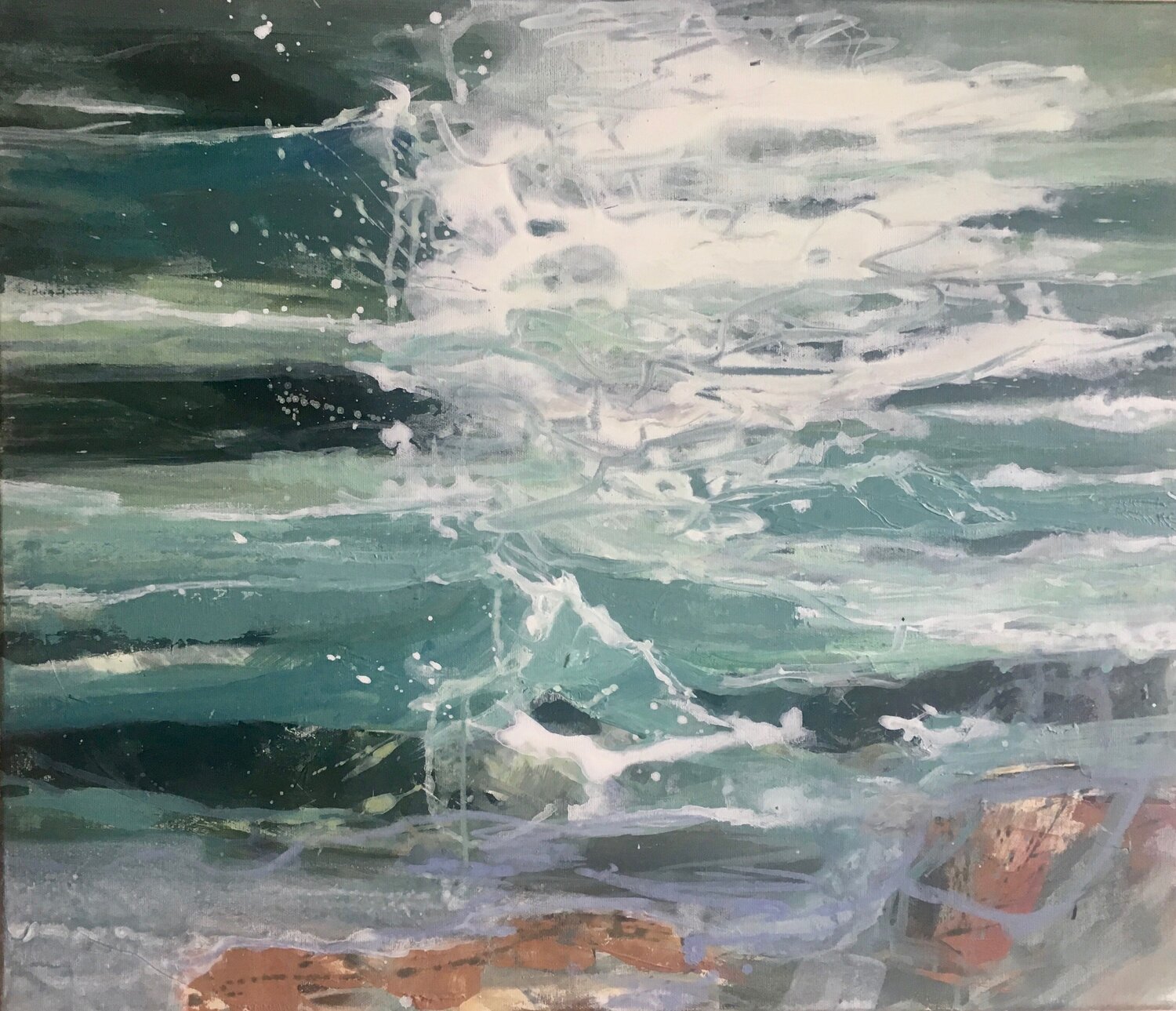 Abstract Coastal Painting