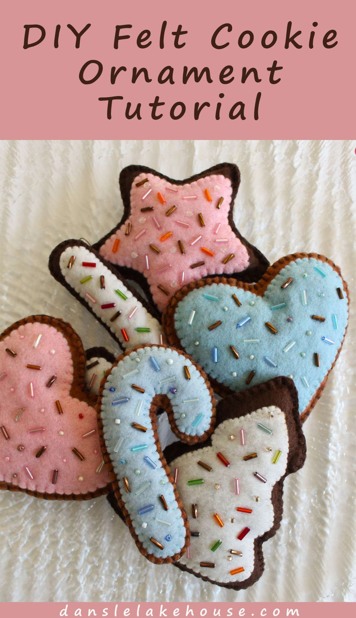 DIY Felt Cookie Ornament Tutorial
