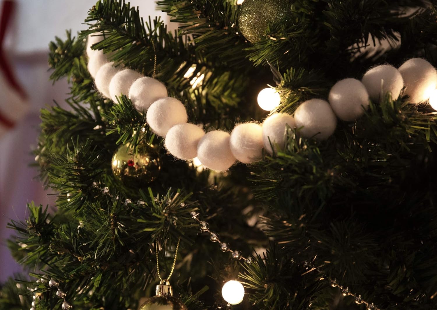 Felted Wool Ball Garland
