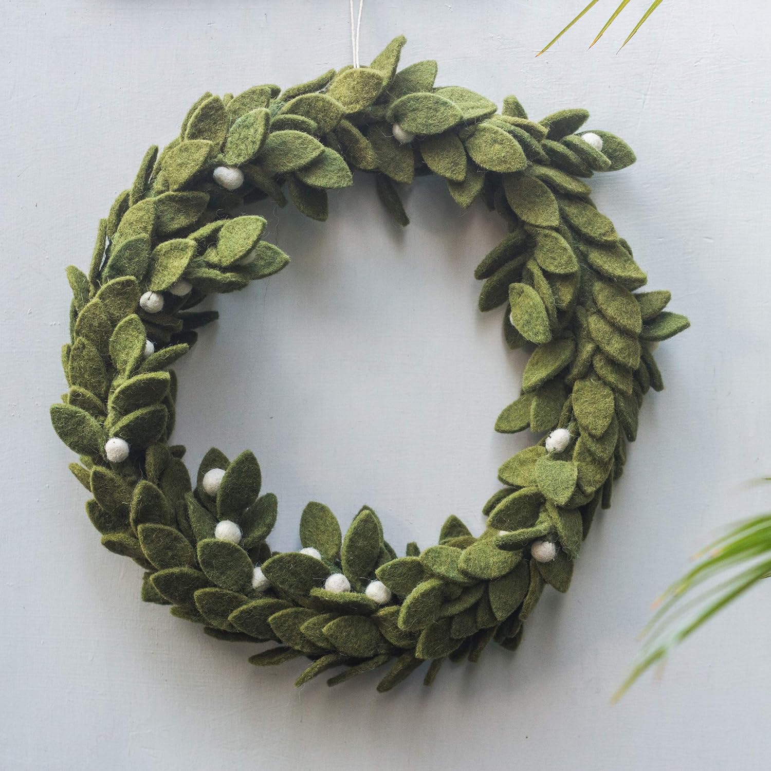 Hand Felted Mistletoe Wreath