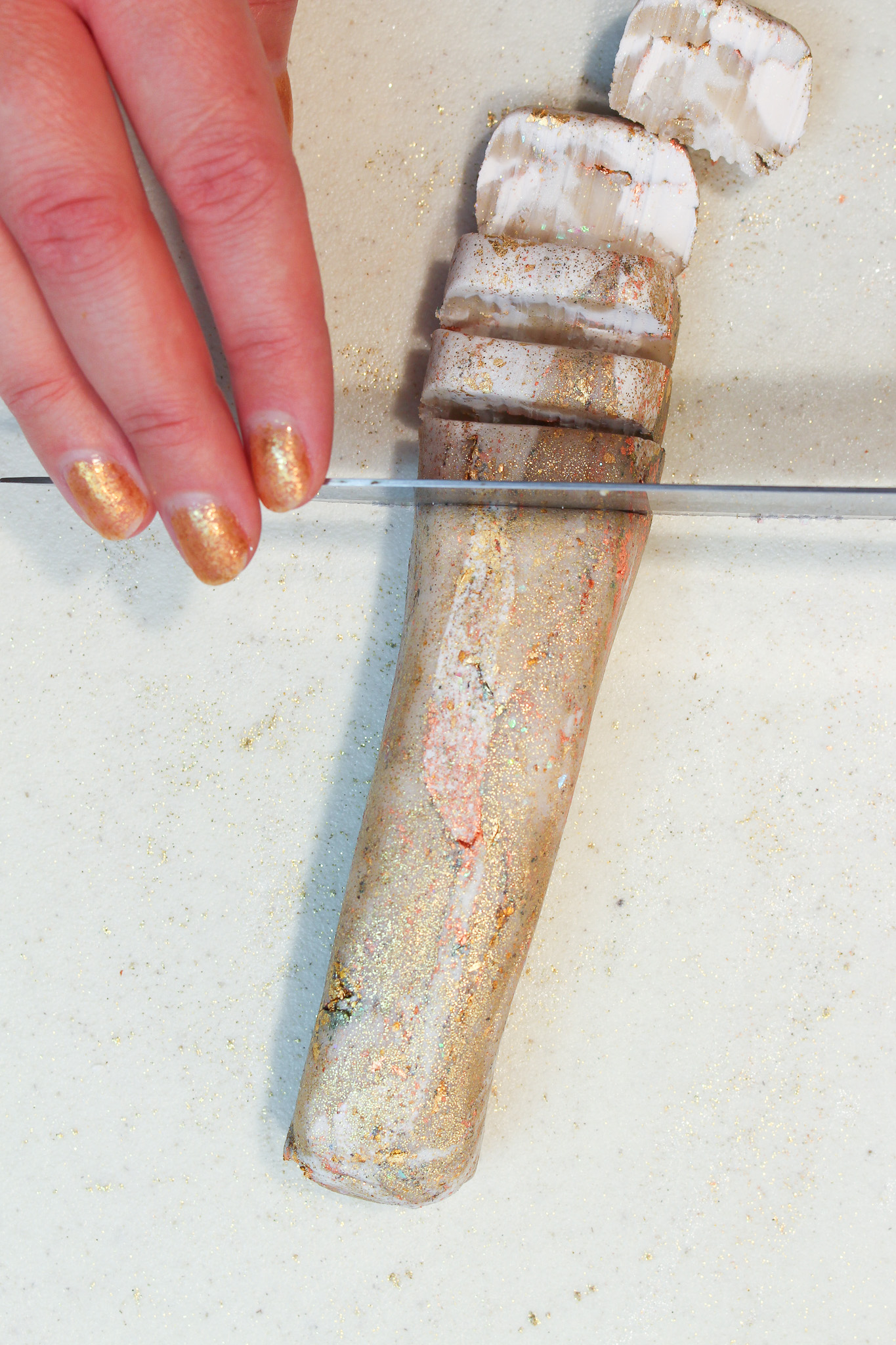 DIY Marbled Clay Ornaments