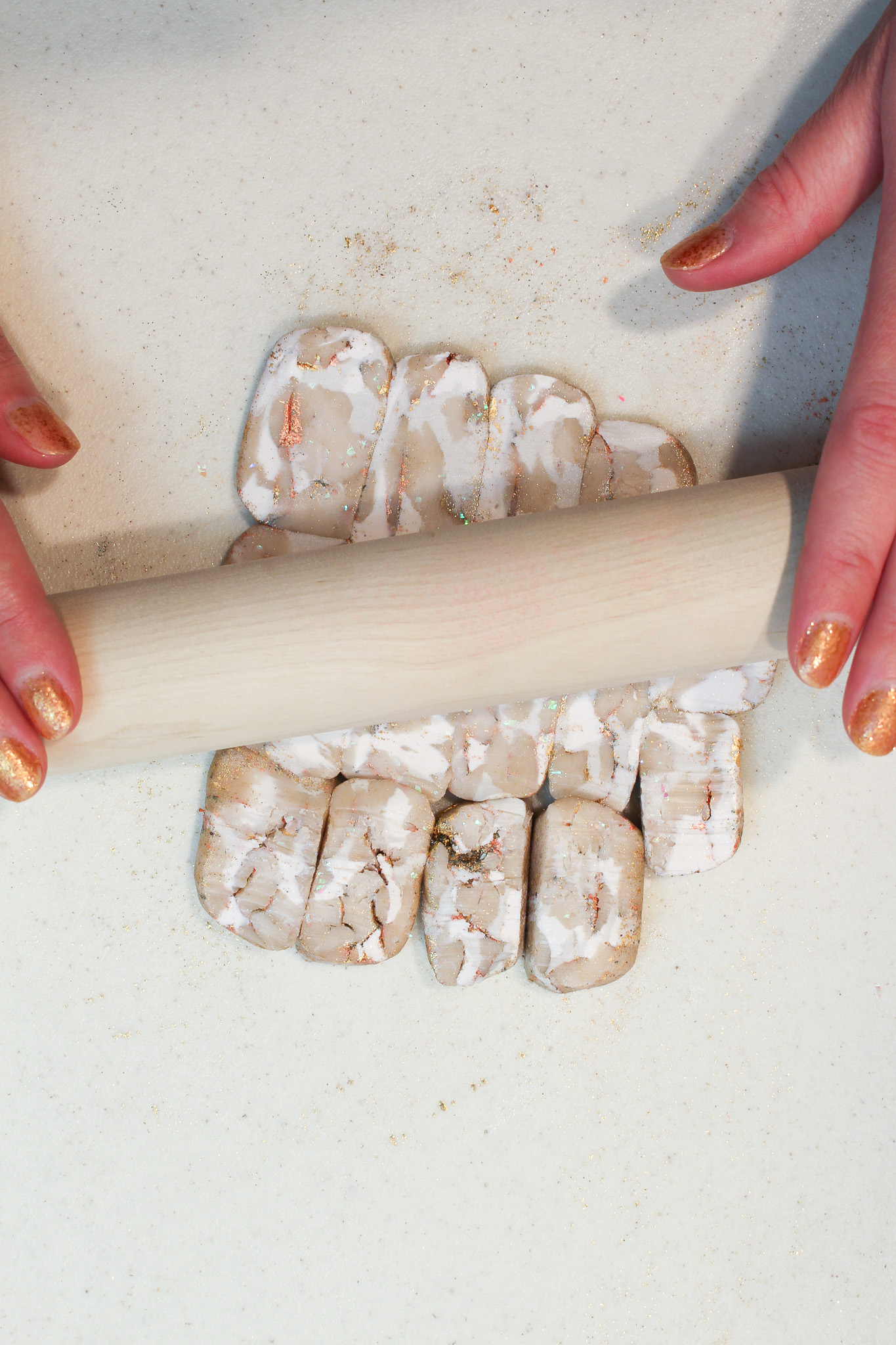 DIY Marbled Clay Ornaments