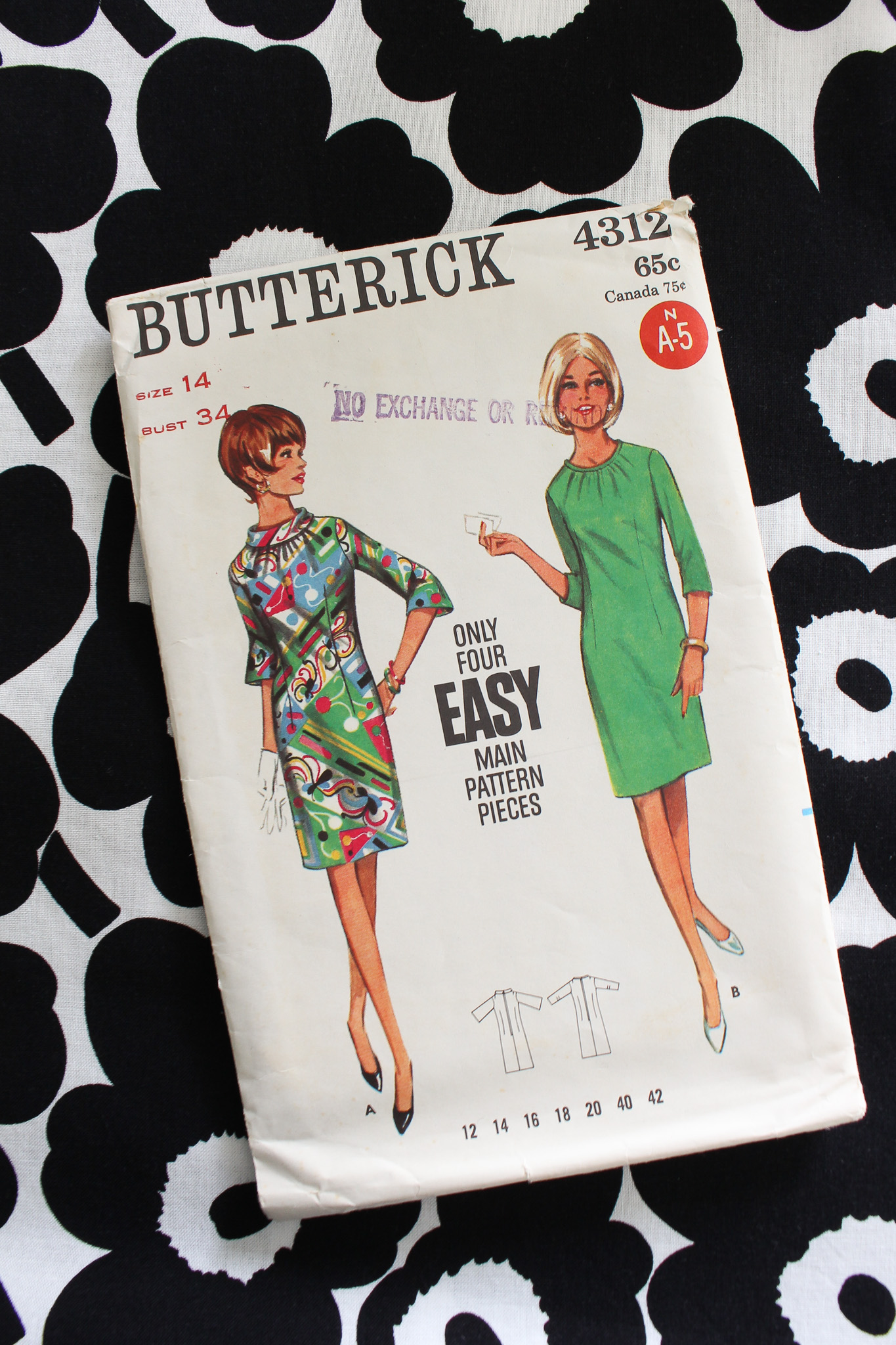 Butterick Pattern 4312