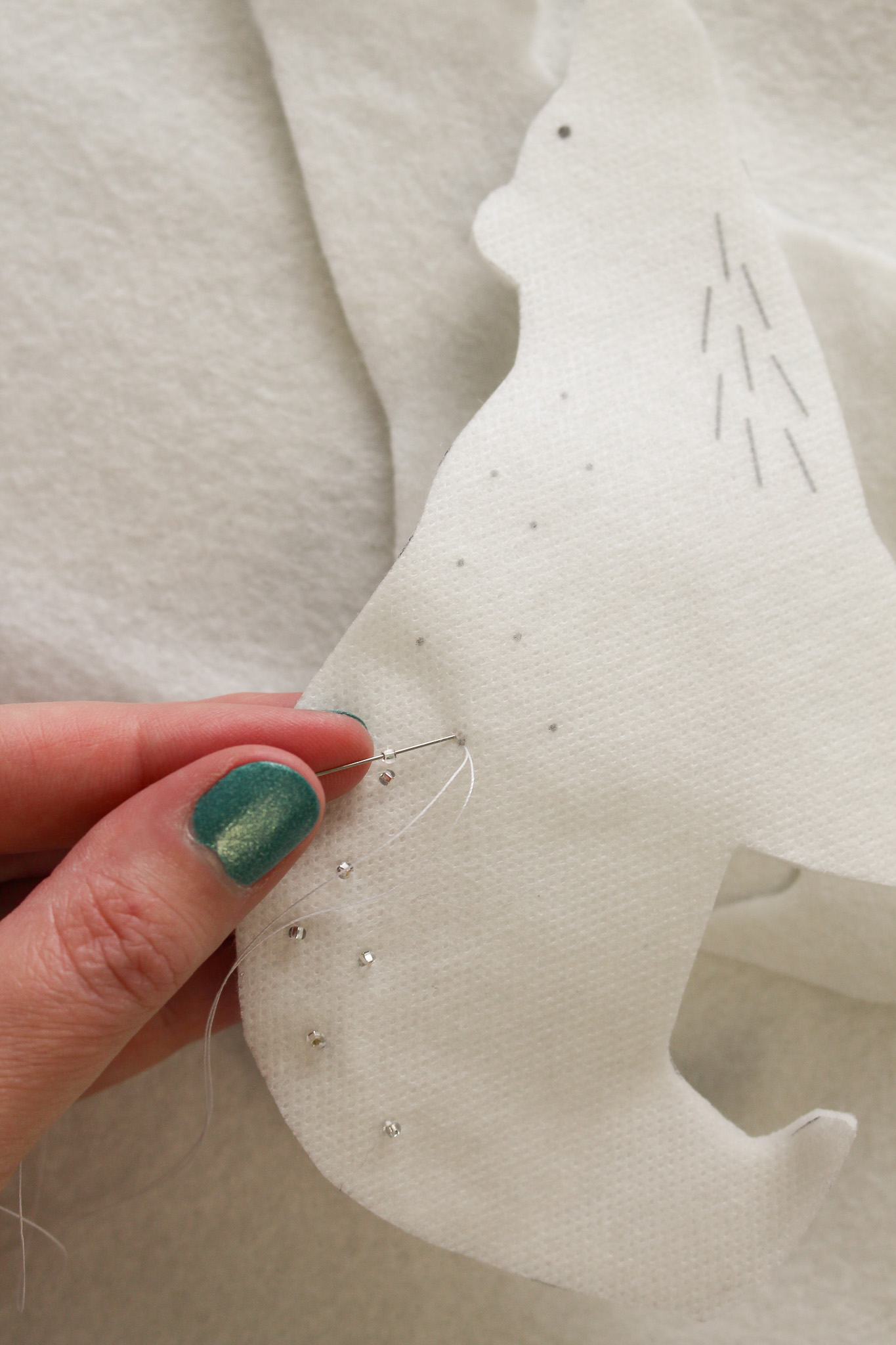 How to Stitch Beads onto Felt
