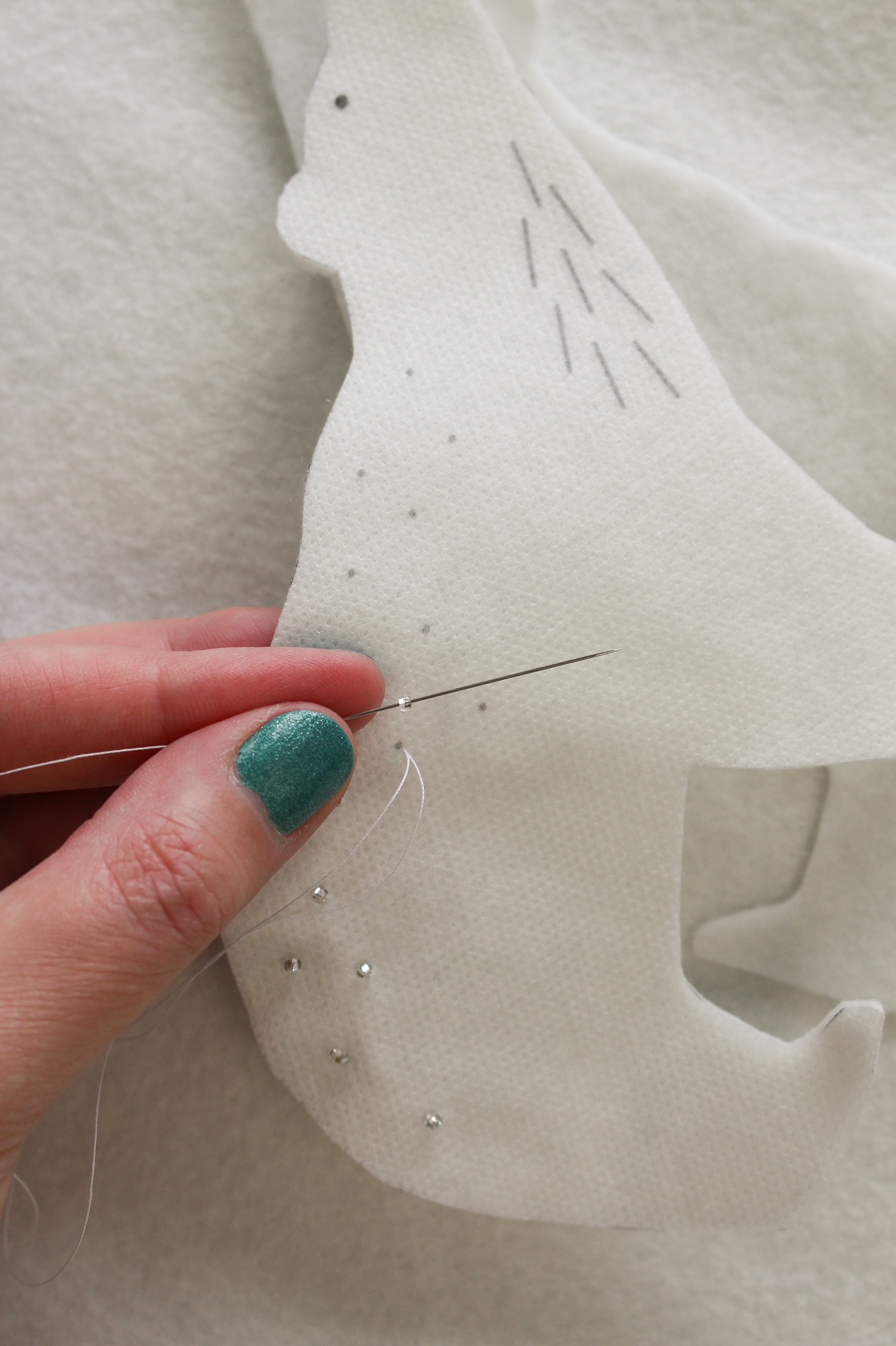 How to Stitch Beads onto Felt