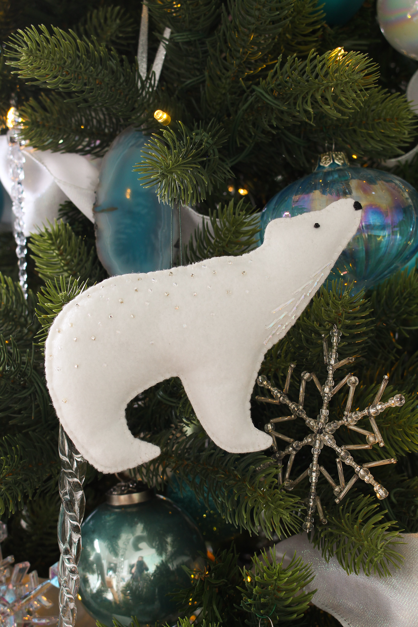 DIY Polar Bear Christmas Ornament