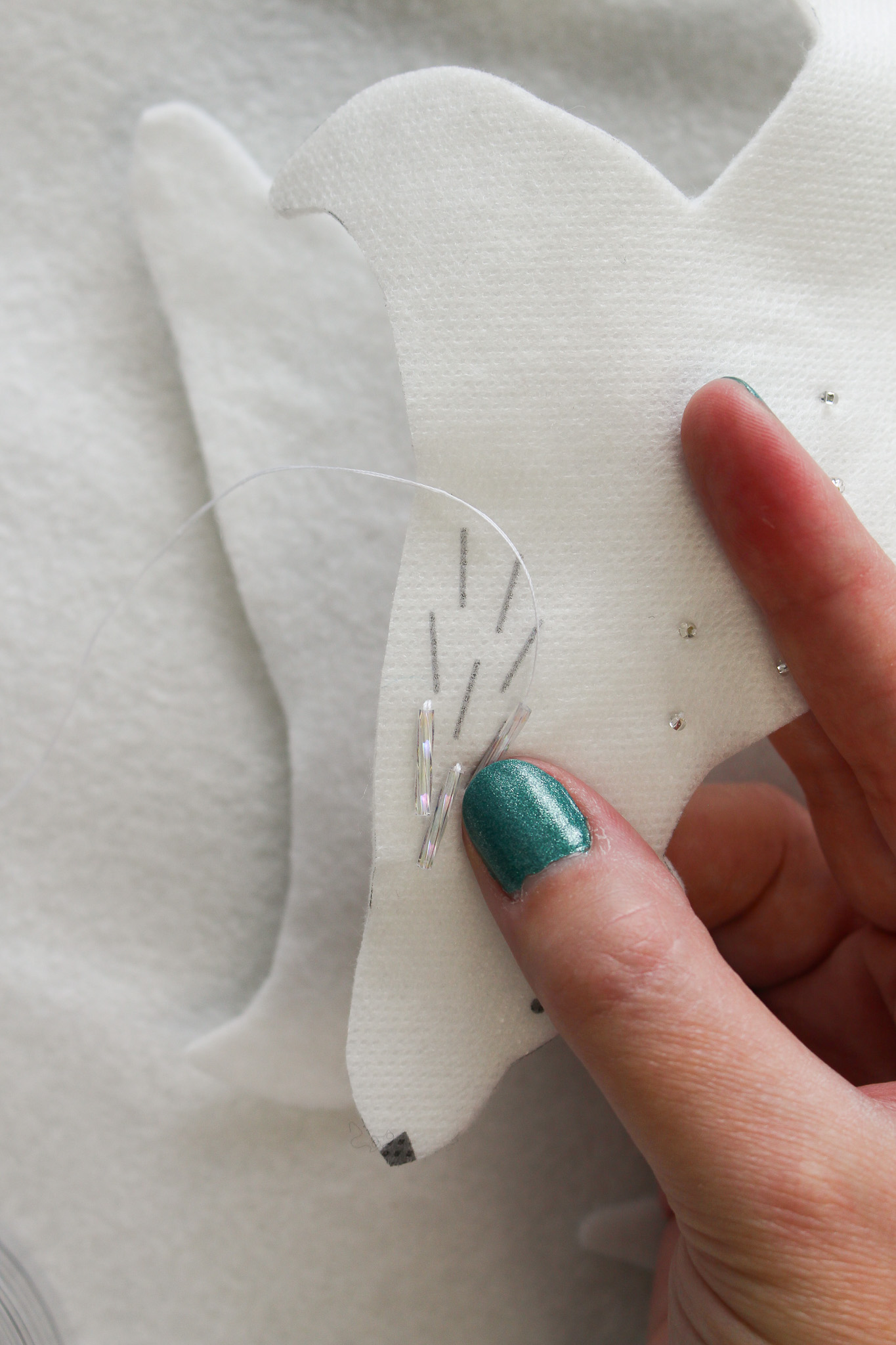 How to Stitch Beads onto Felt