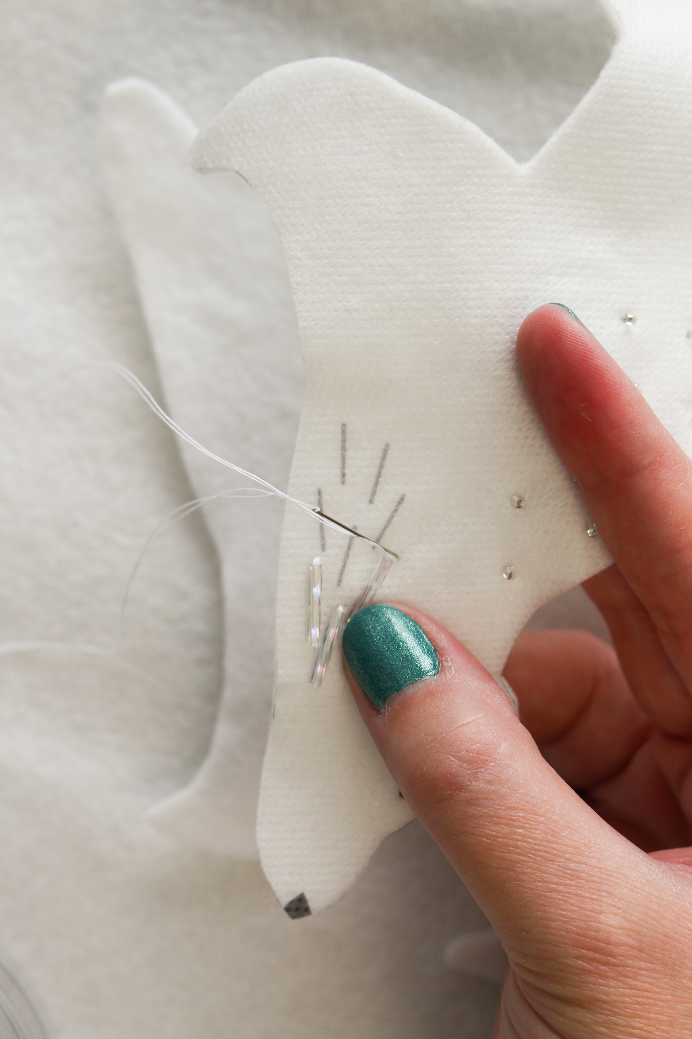 How to Stitch Beads onto Felt