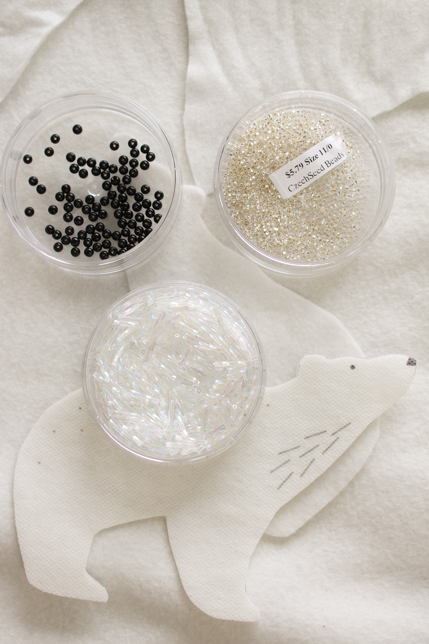 DIY Beaded Polar Bear Ornament (with Pattern)