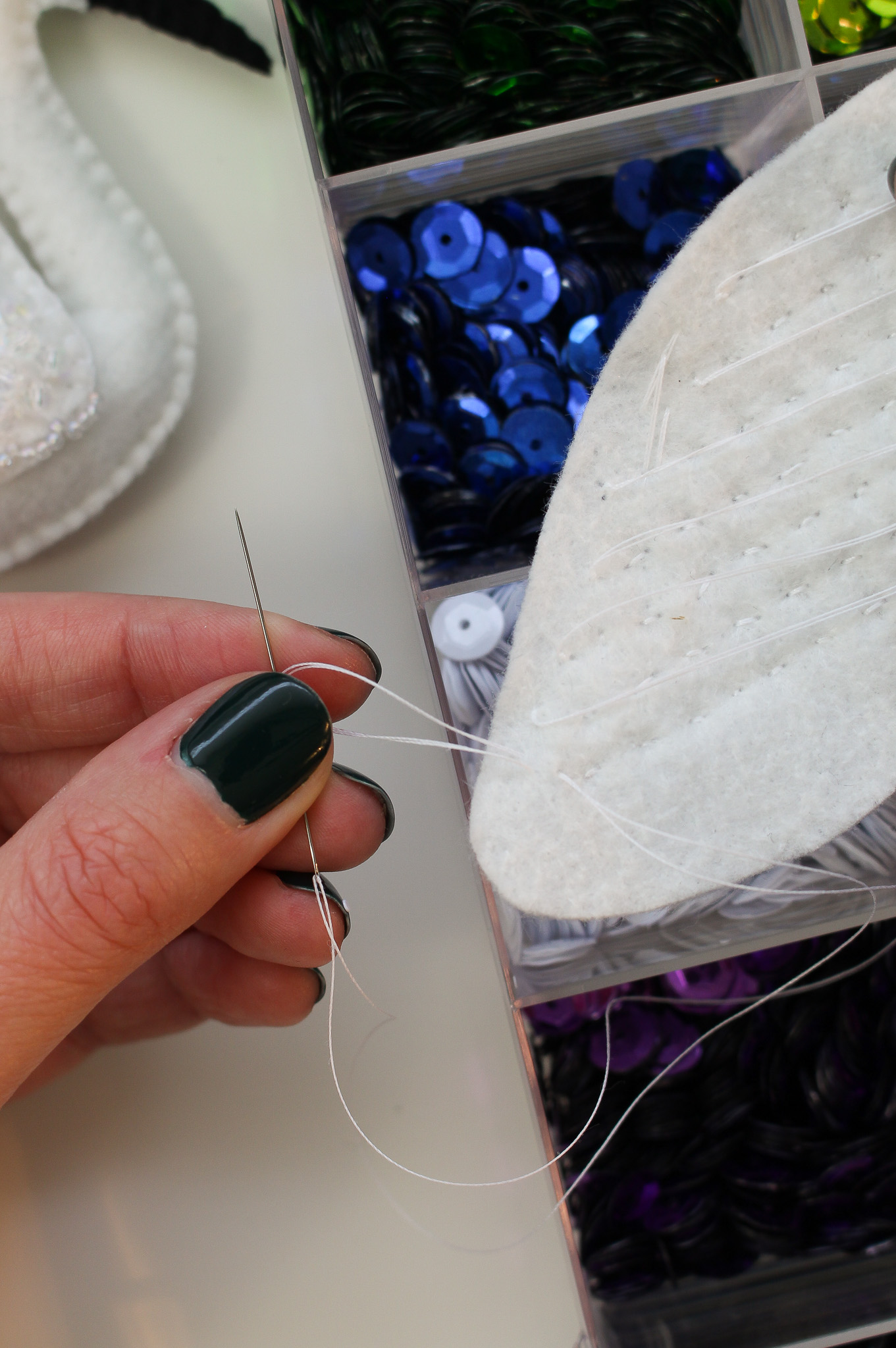 How to Sew Sequins in a Row