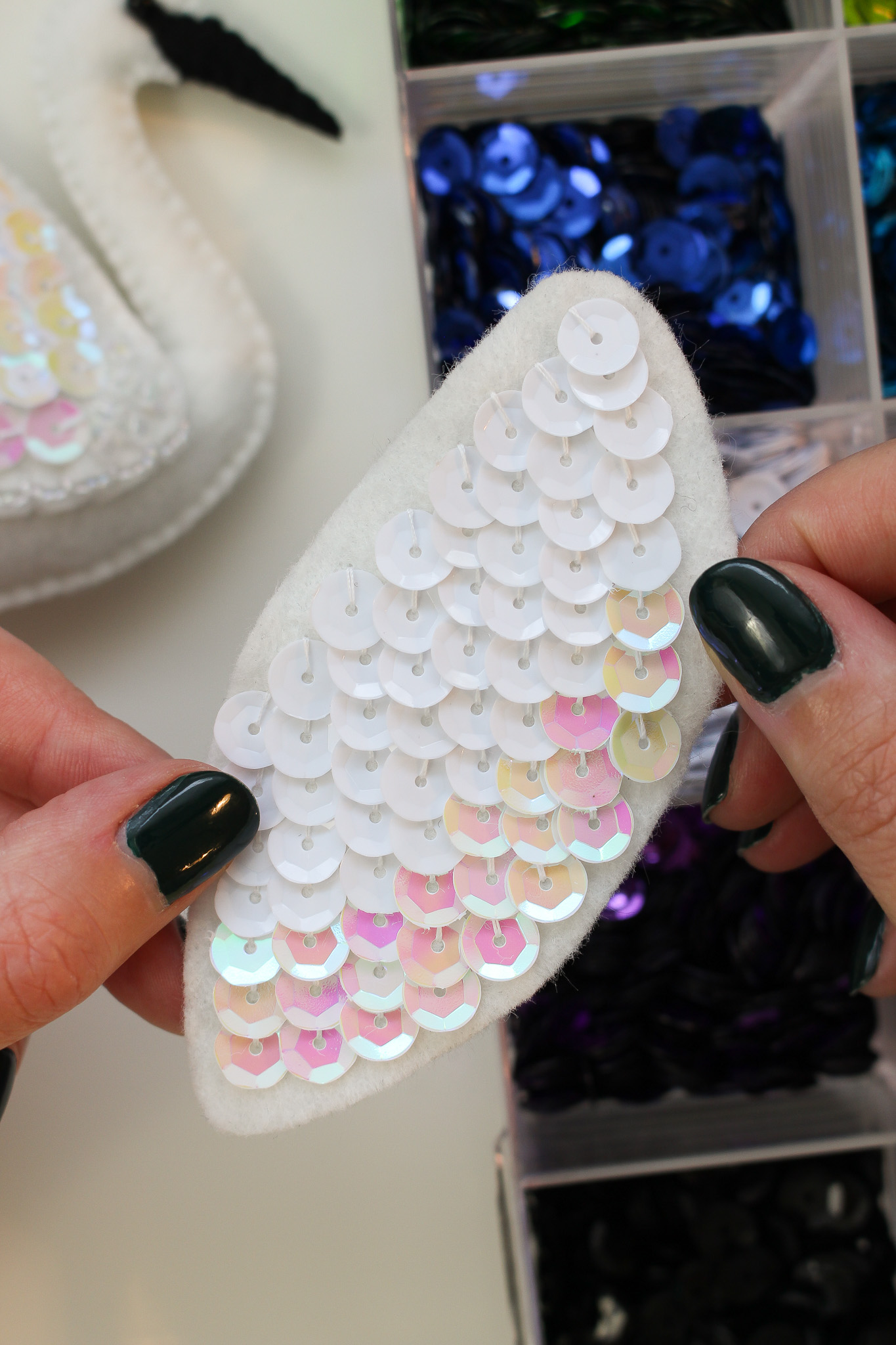 How to Sew Sequins in a Row