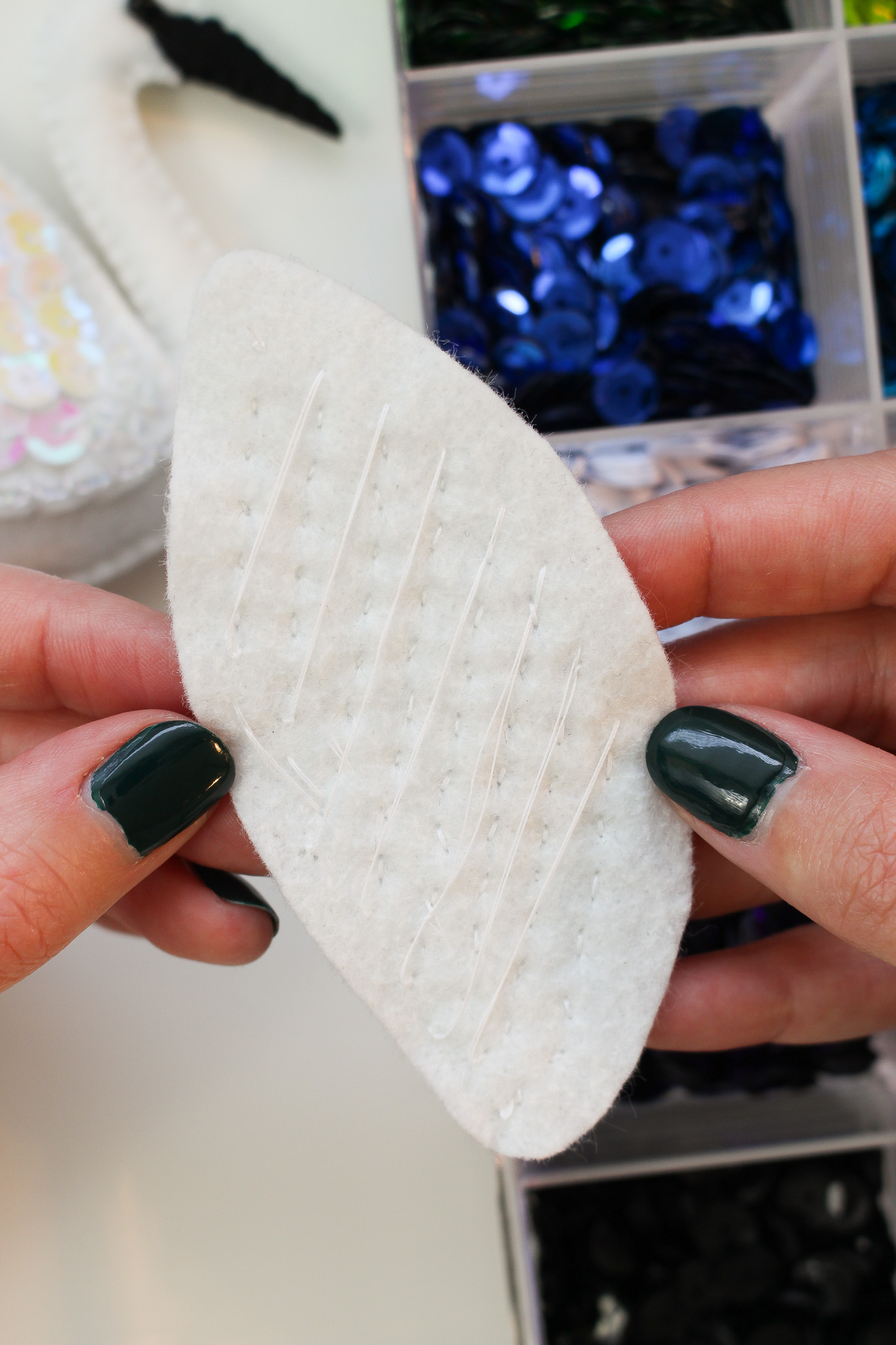 How to Sew Sequins in a Row