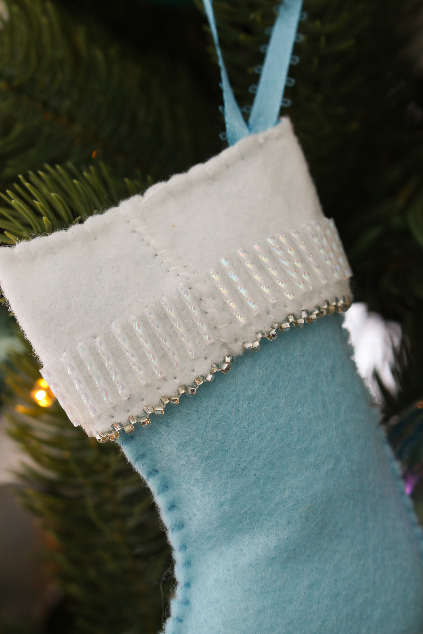 DIY Beaded Felt Ornament Idea